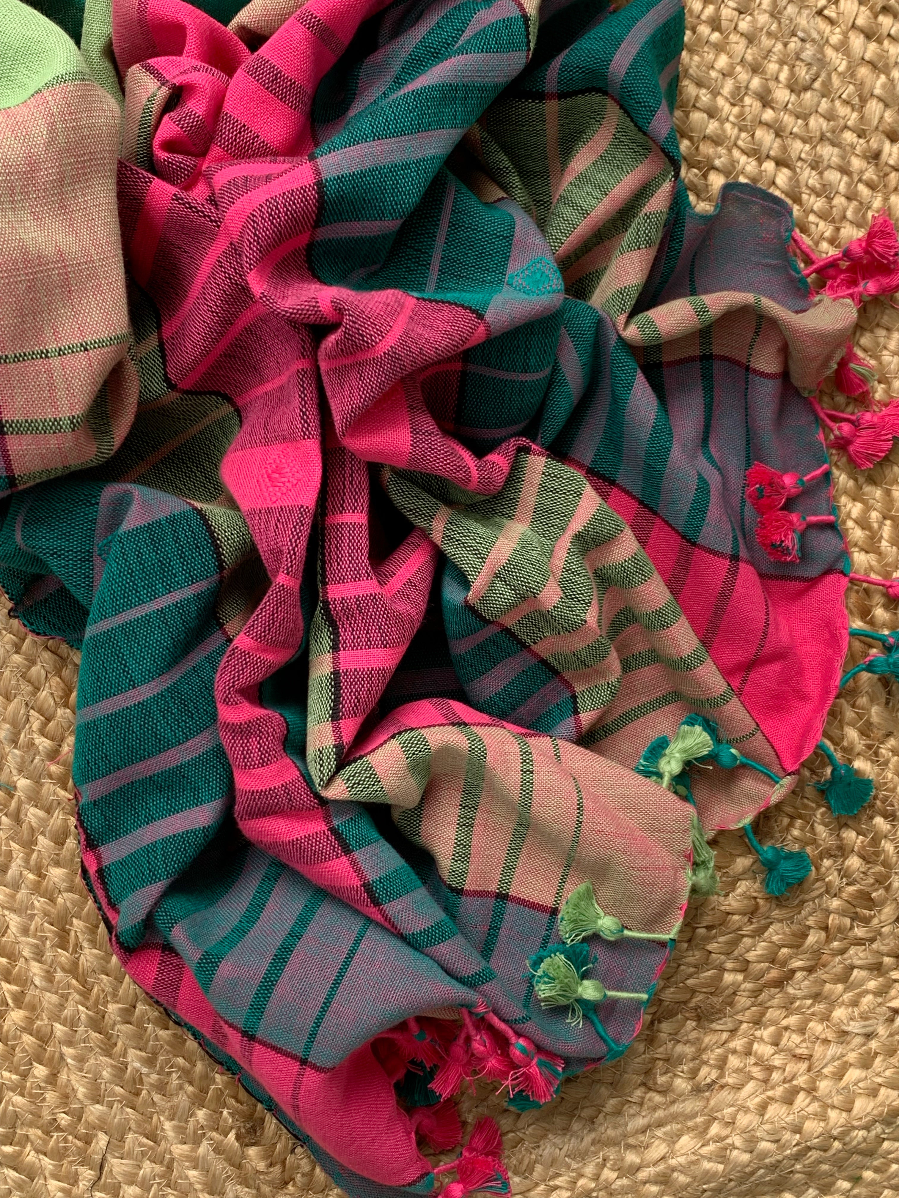 Handwoven Bhujodi Kurta Dupatta Set