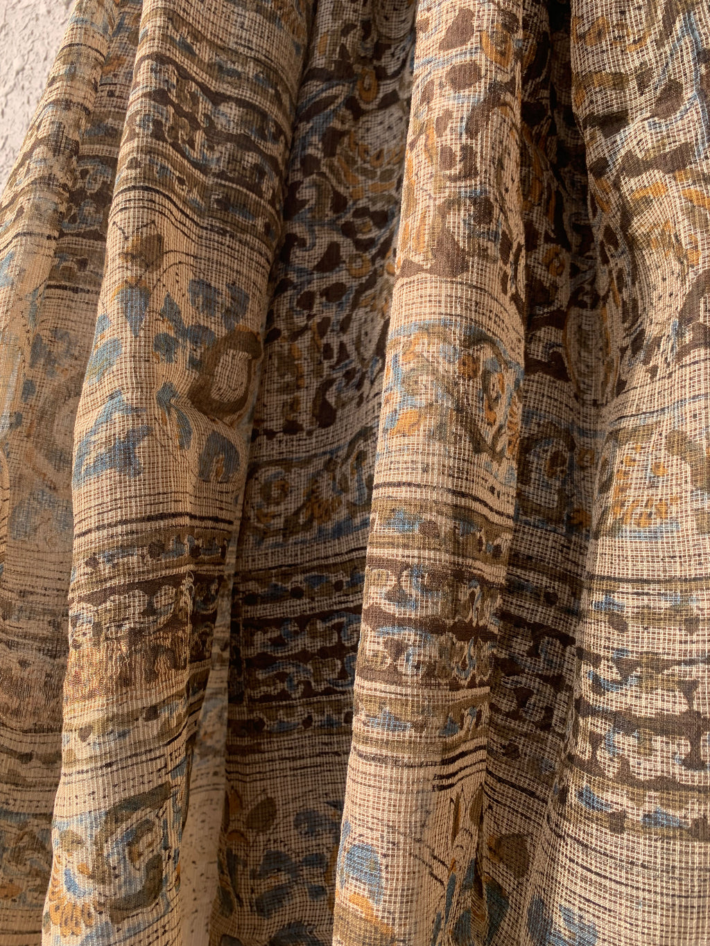Handwoven and Handblock Natural Dye Kalamkari Kota Dupatta