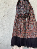 Handblock Ajrakh Dupatta