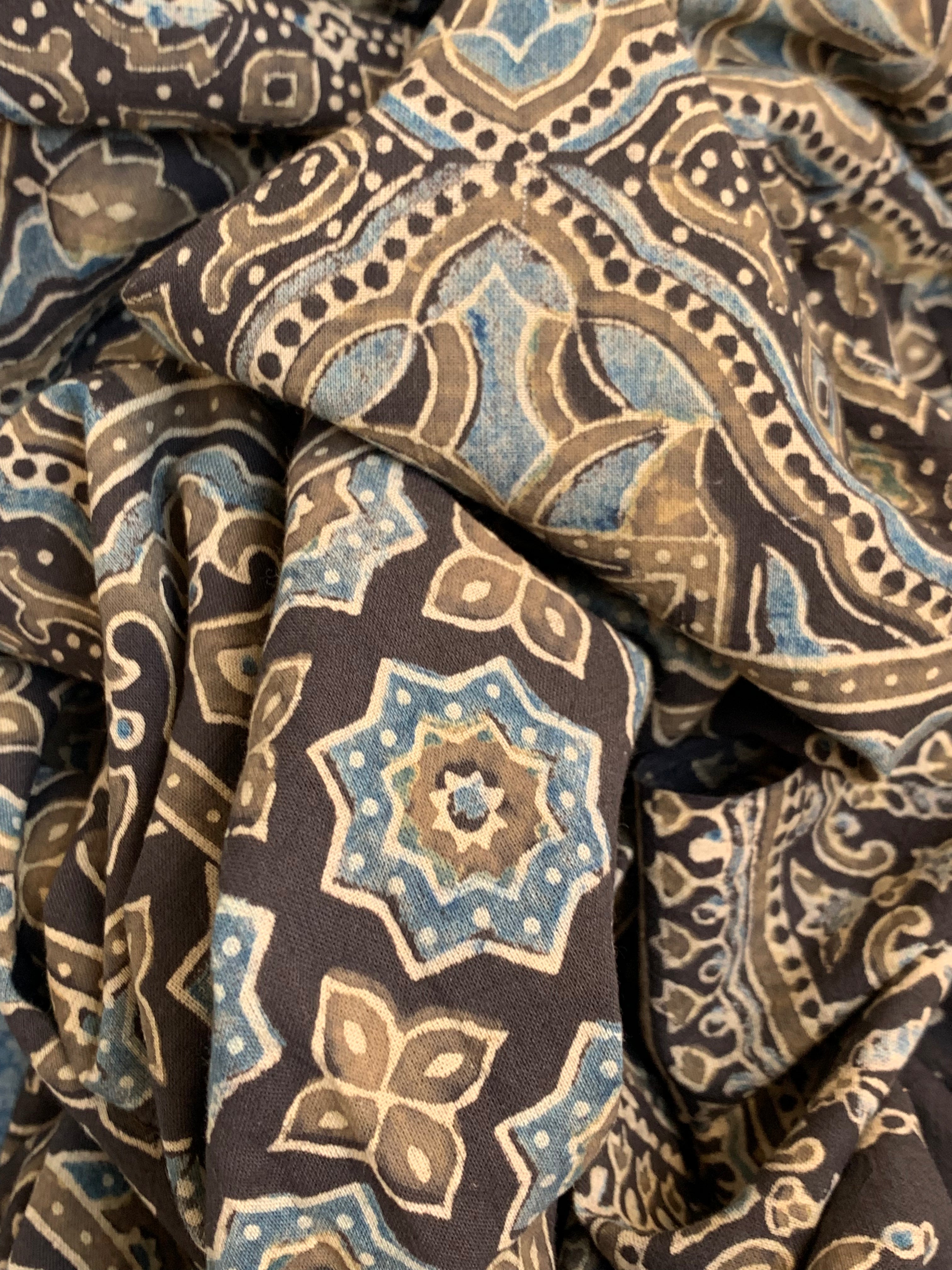 Natural Dyes Handblock Ajrakh Cotton Suit