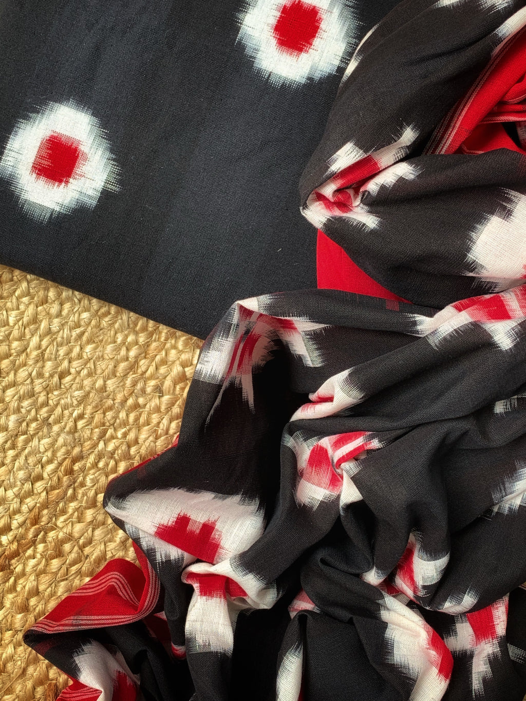 Handwoven Double Ikat Kurta  Dupatta Set