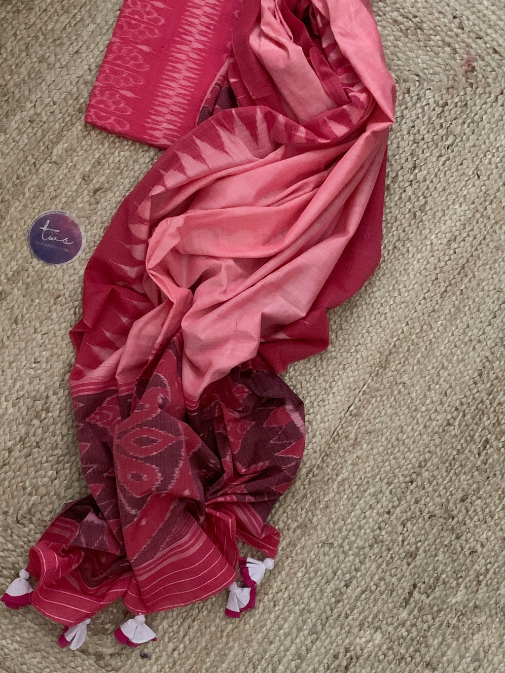 Handwoven Nuapatna Kurta Dupatta Set