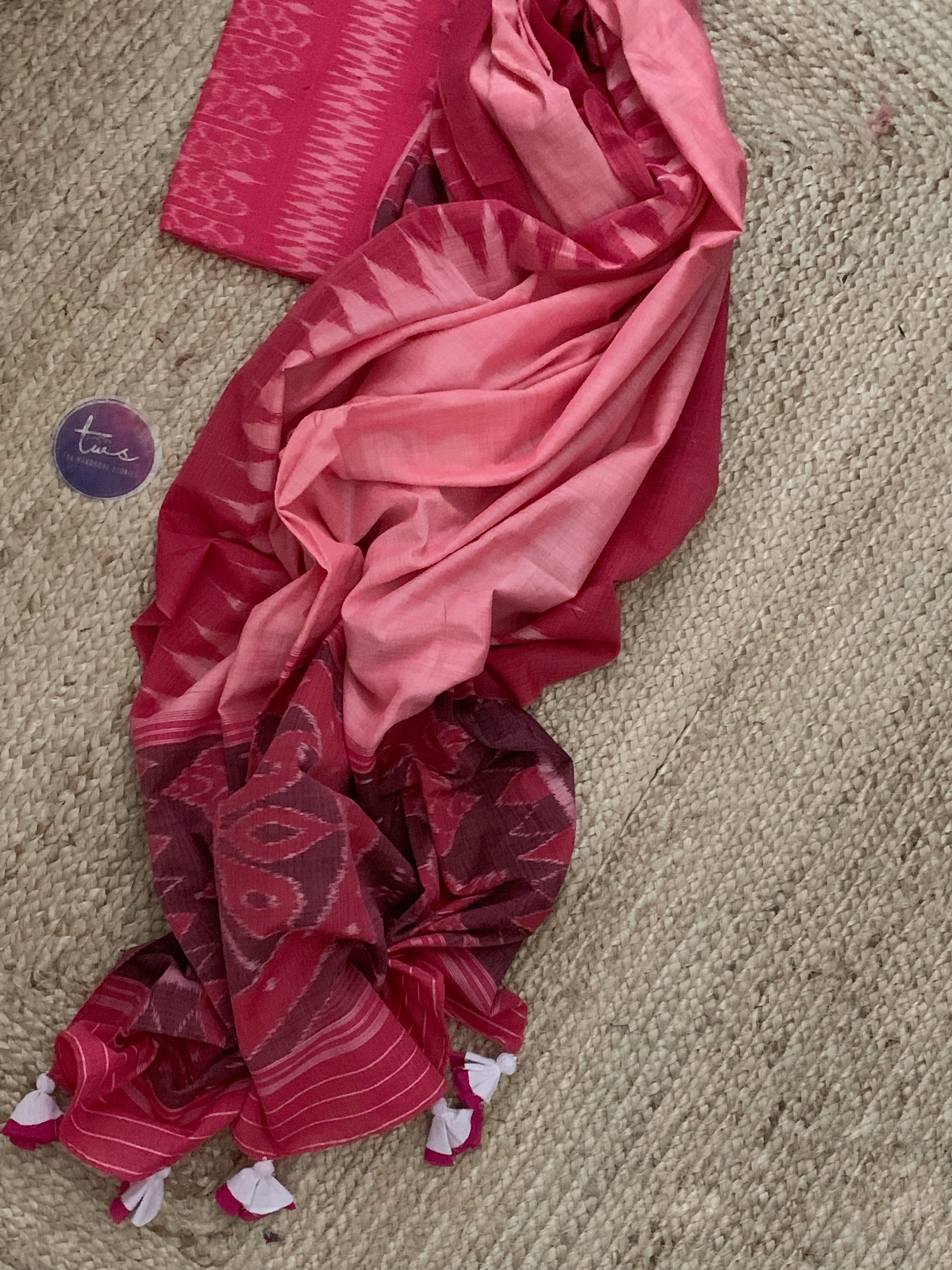 Handwoven Nuapatna Kurta Dupatta Set