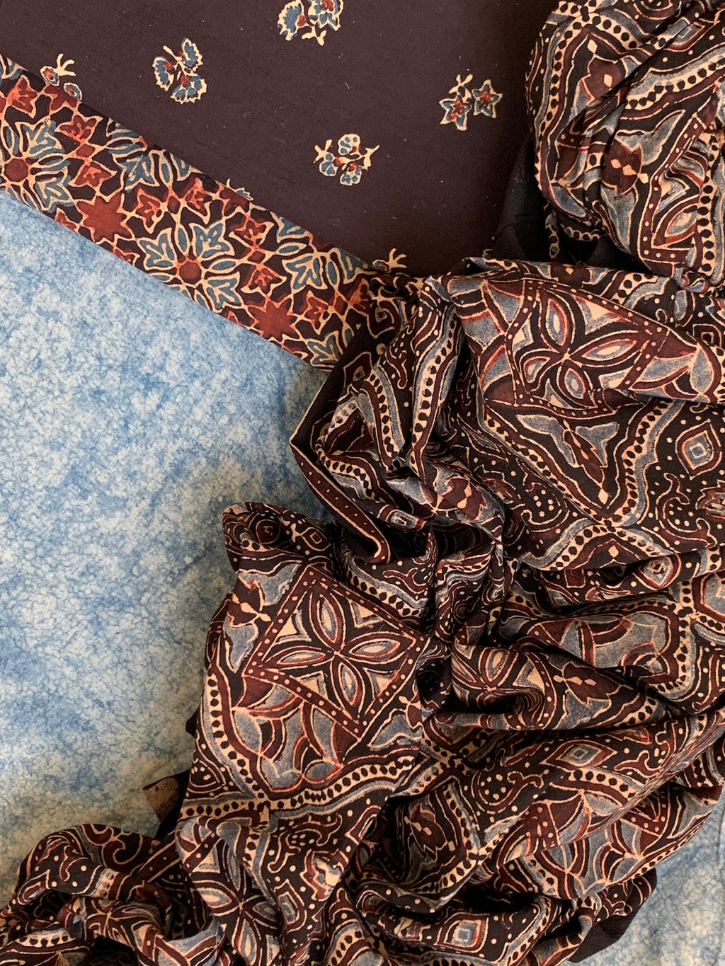 Natural Dyes Handblock Ajrakh Cotton Suit