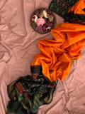 Handwoven Ikat Cotton Silk Kurta Dupatta Set