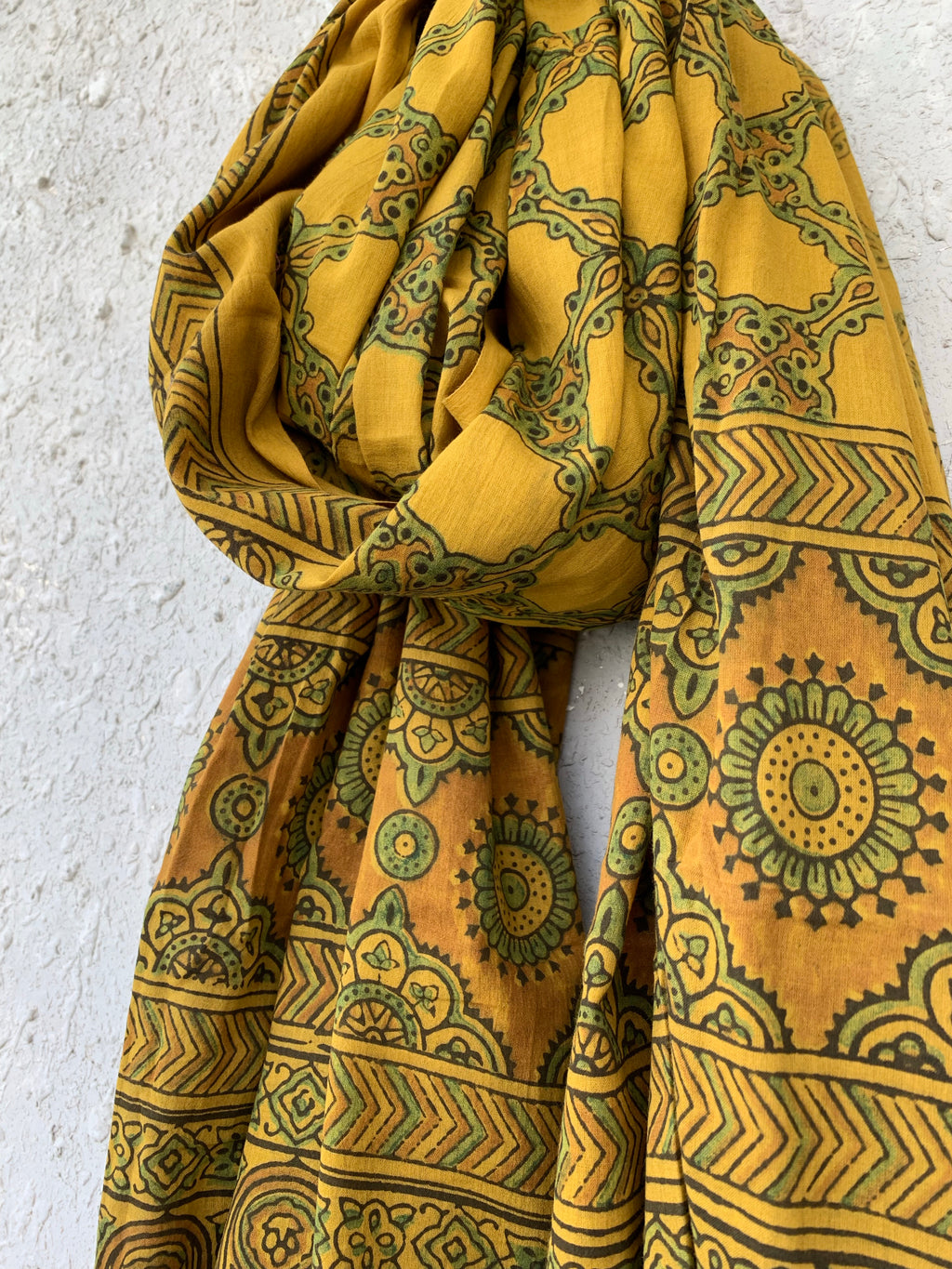 Handblock Ajrakh Dupatta