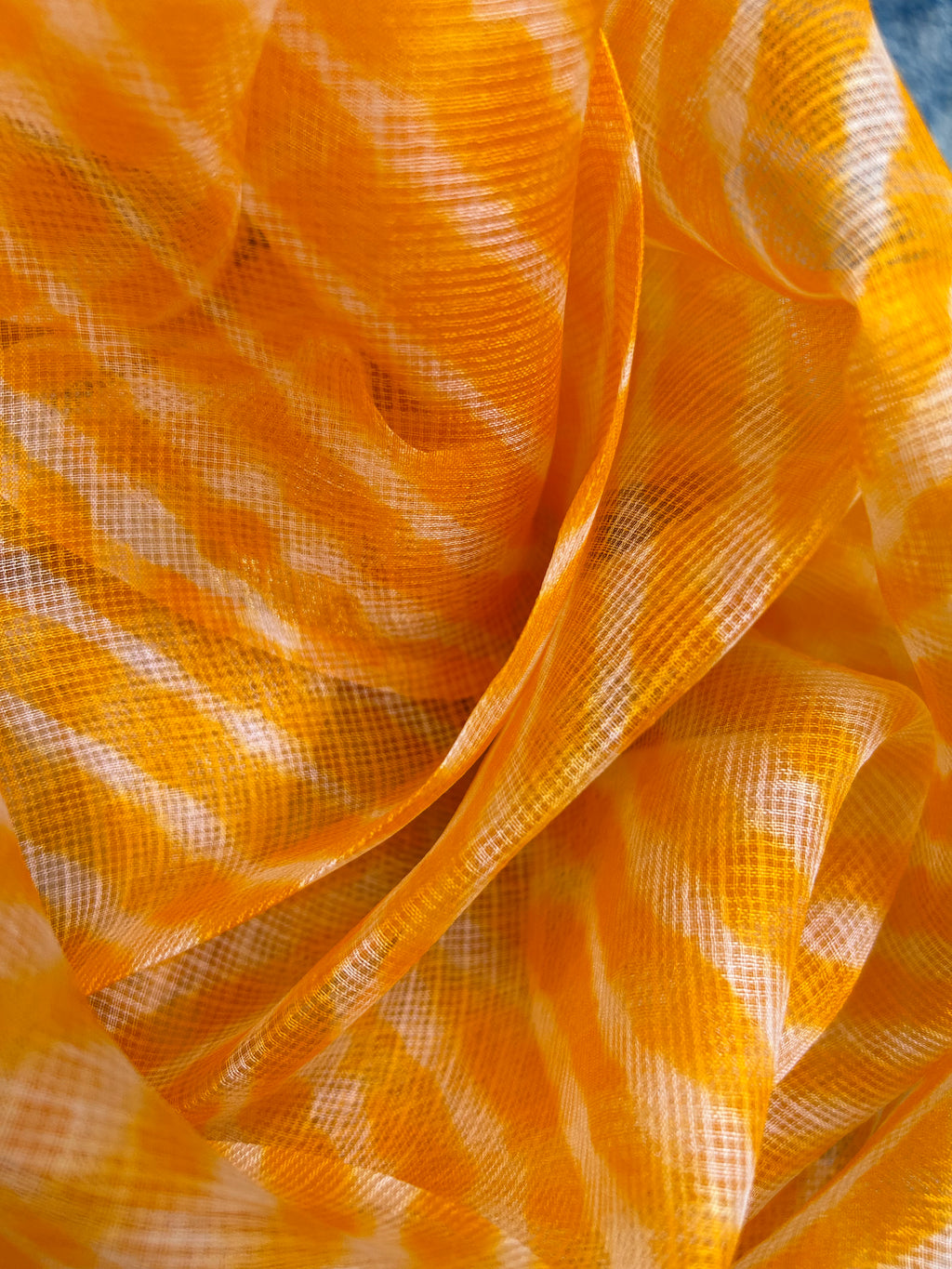 Handcrafted Tie-Dye Silk Kota Doria Dupatta