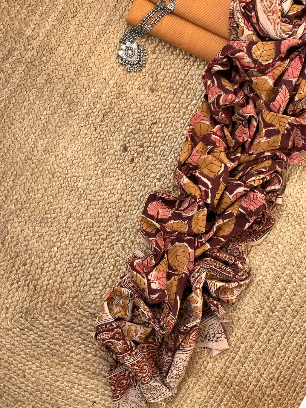 Handwoven Handcrafted Kalamkari Kurta Dupatta Set