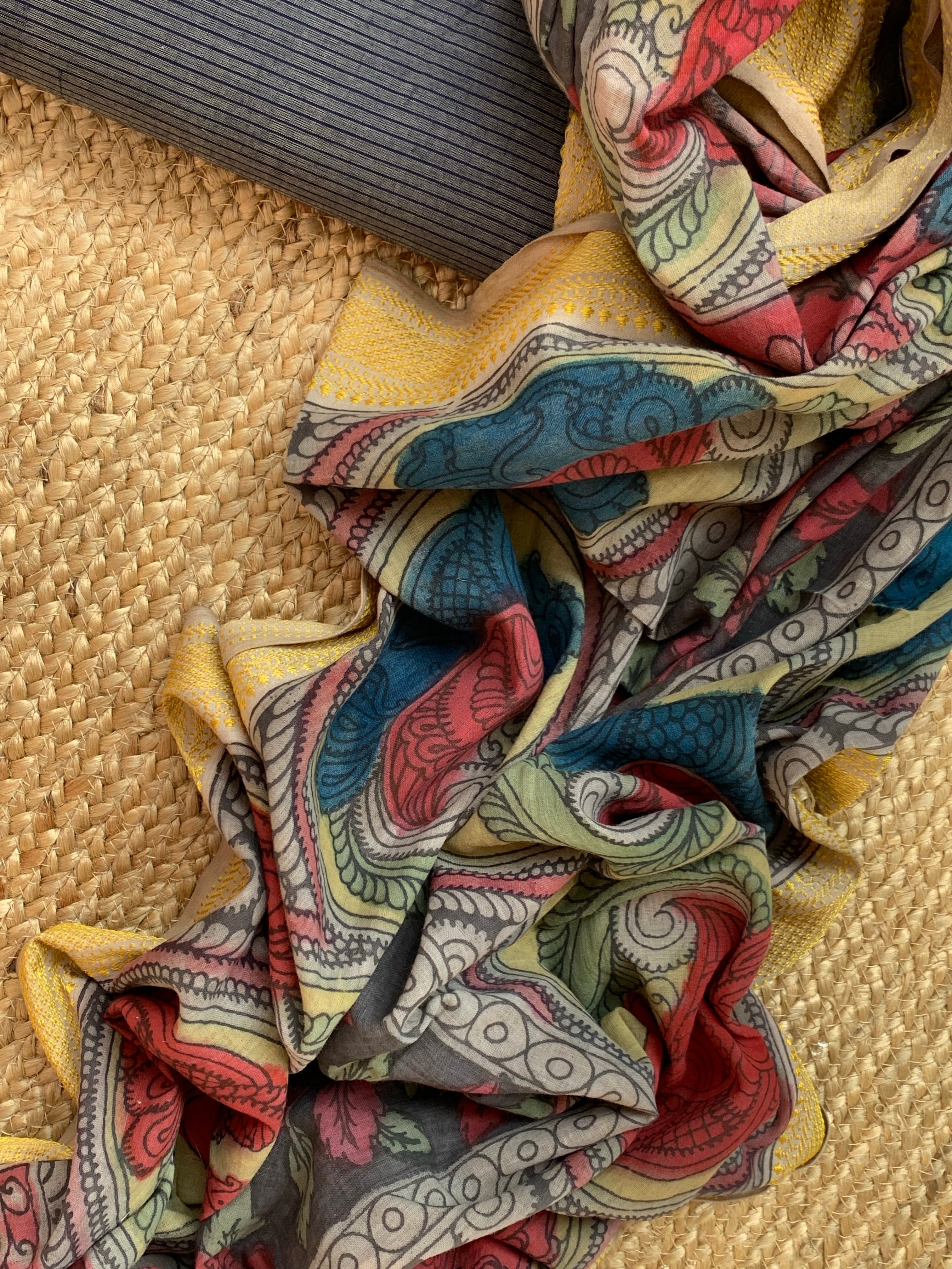 Handcrafted Kalamkari Kurta Dupatta Set