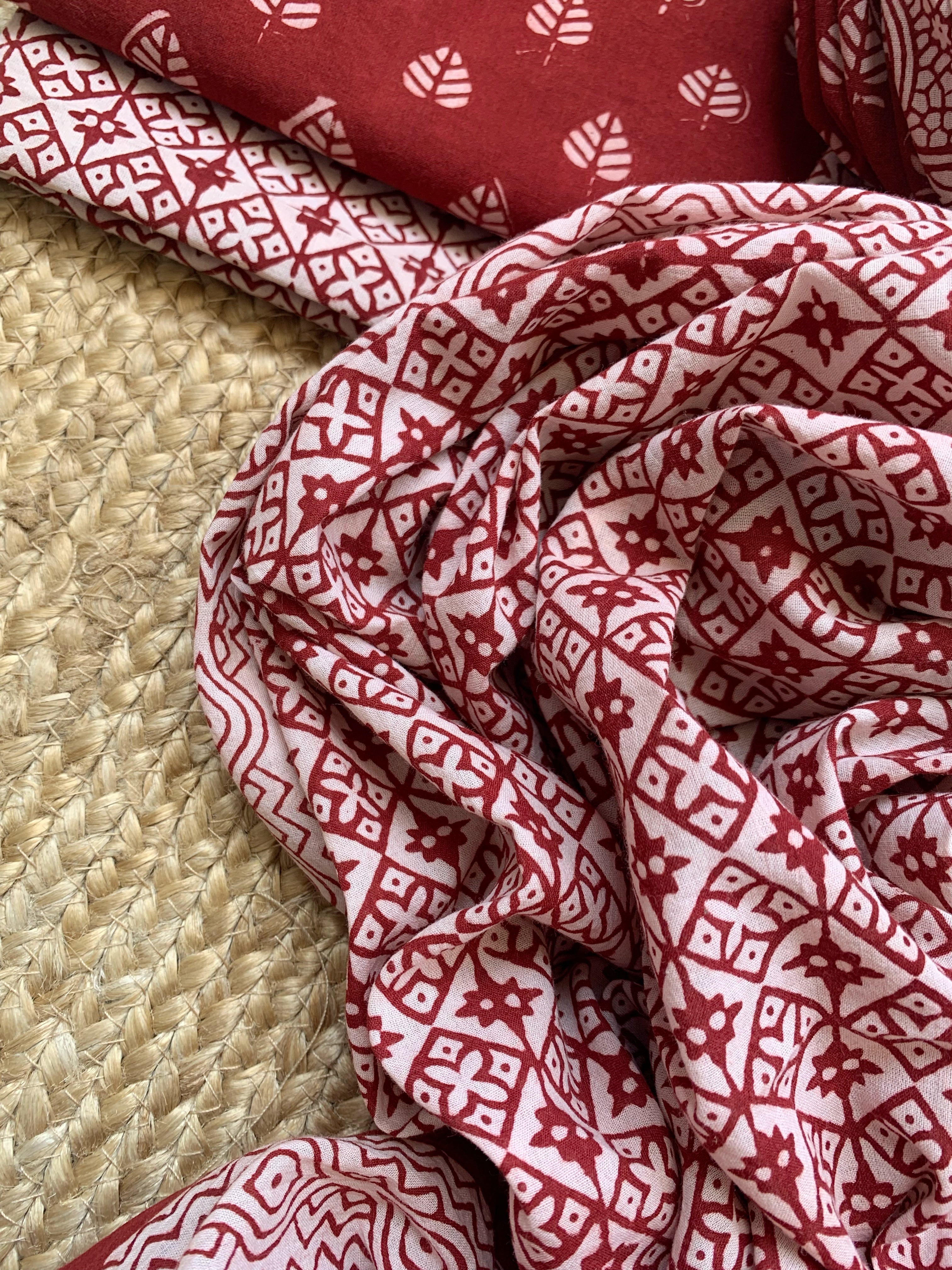 Natural Dyed Bagh Block Print Cotton Suit
