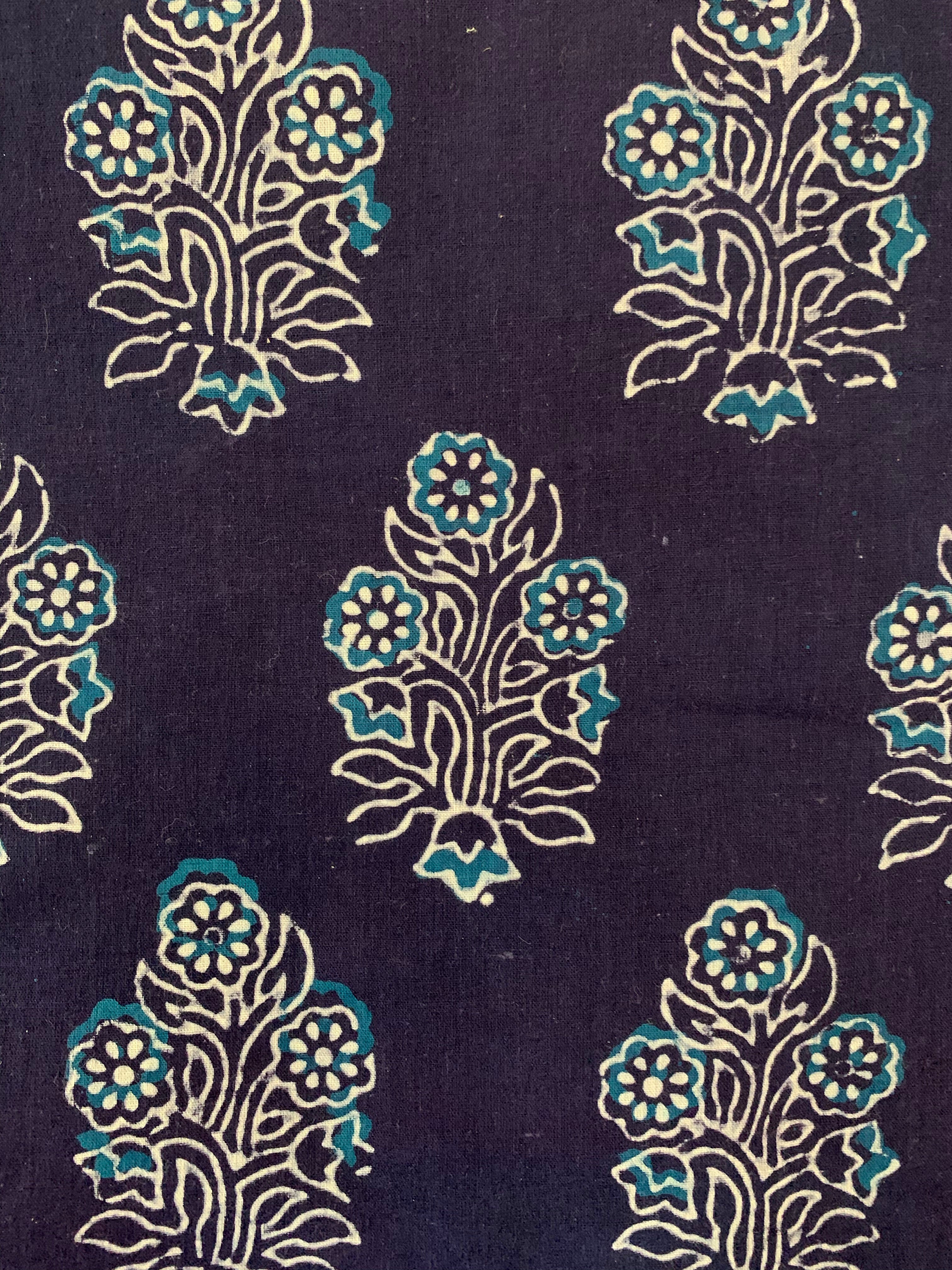 Hand Block Printed Cotton Kurta Bottom Set
