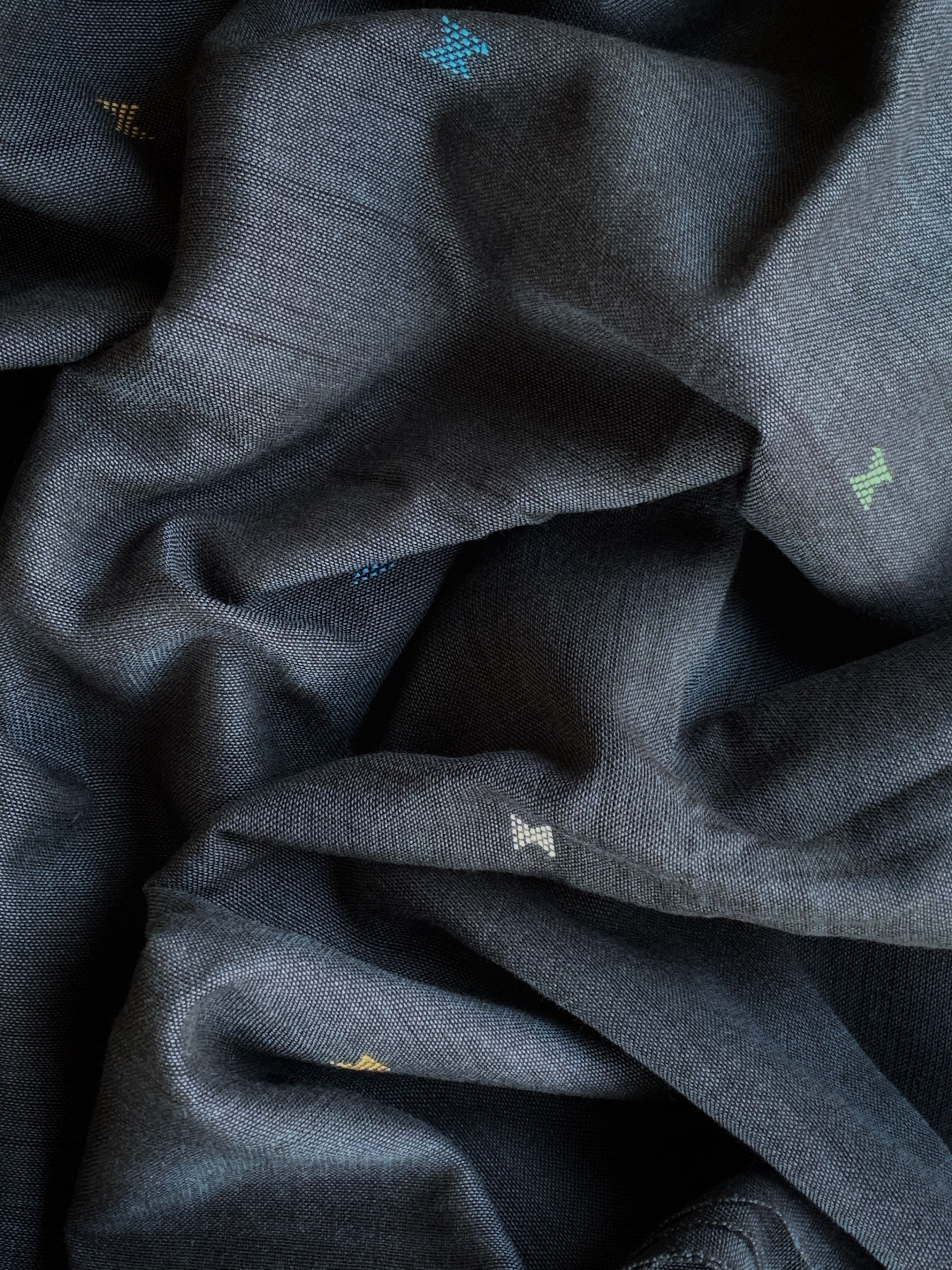 Handwoven Tussar Silk Cotton Bhujodi Kurta Dupatta Set