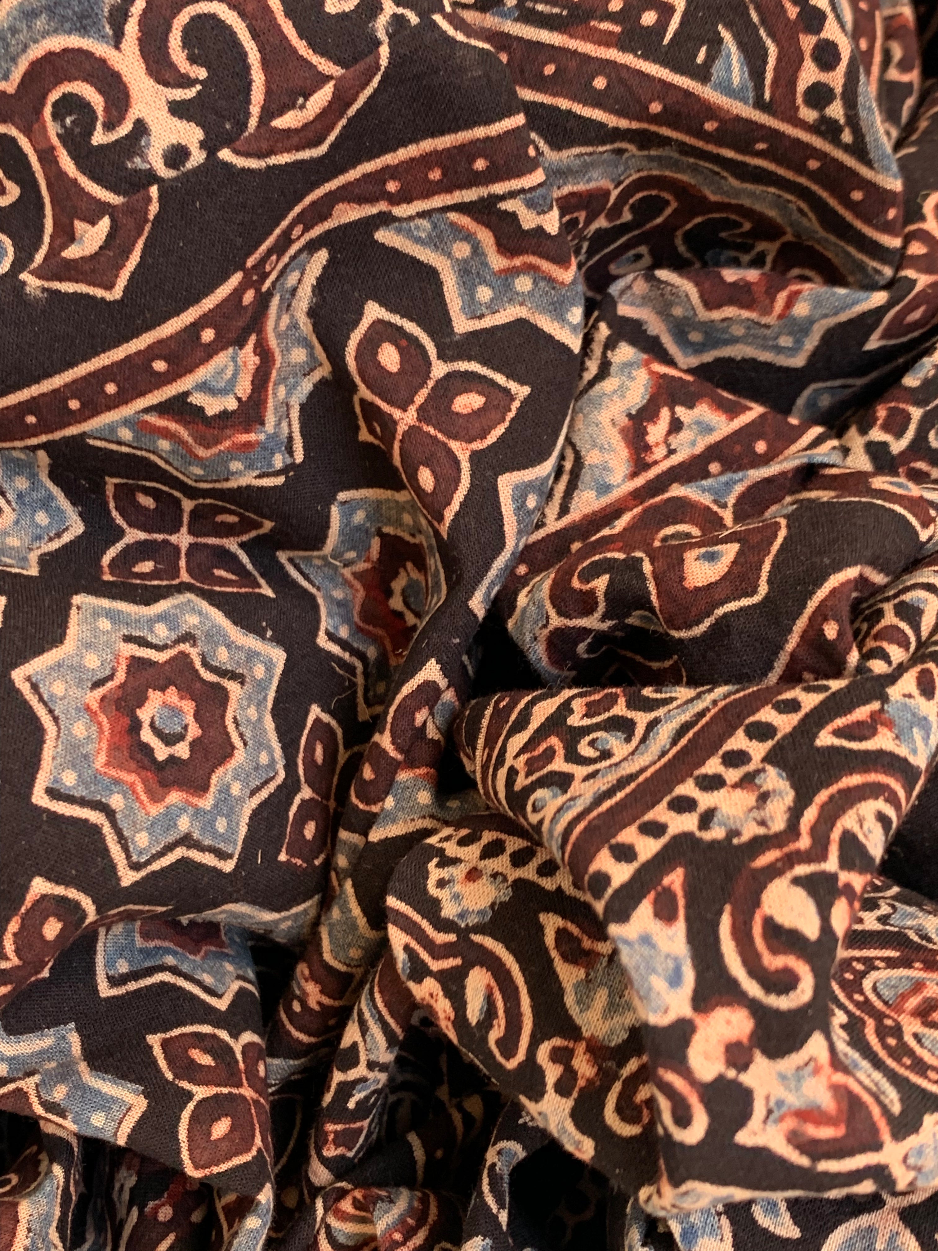 Natural Dyes Handblock Ajrakh Cotton Suit