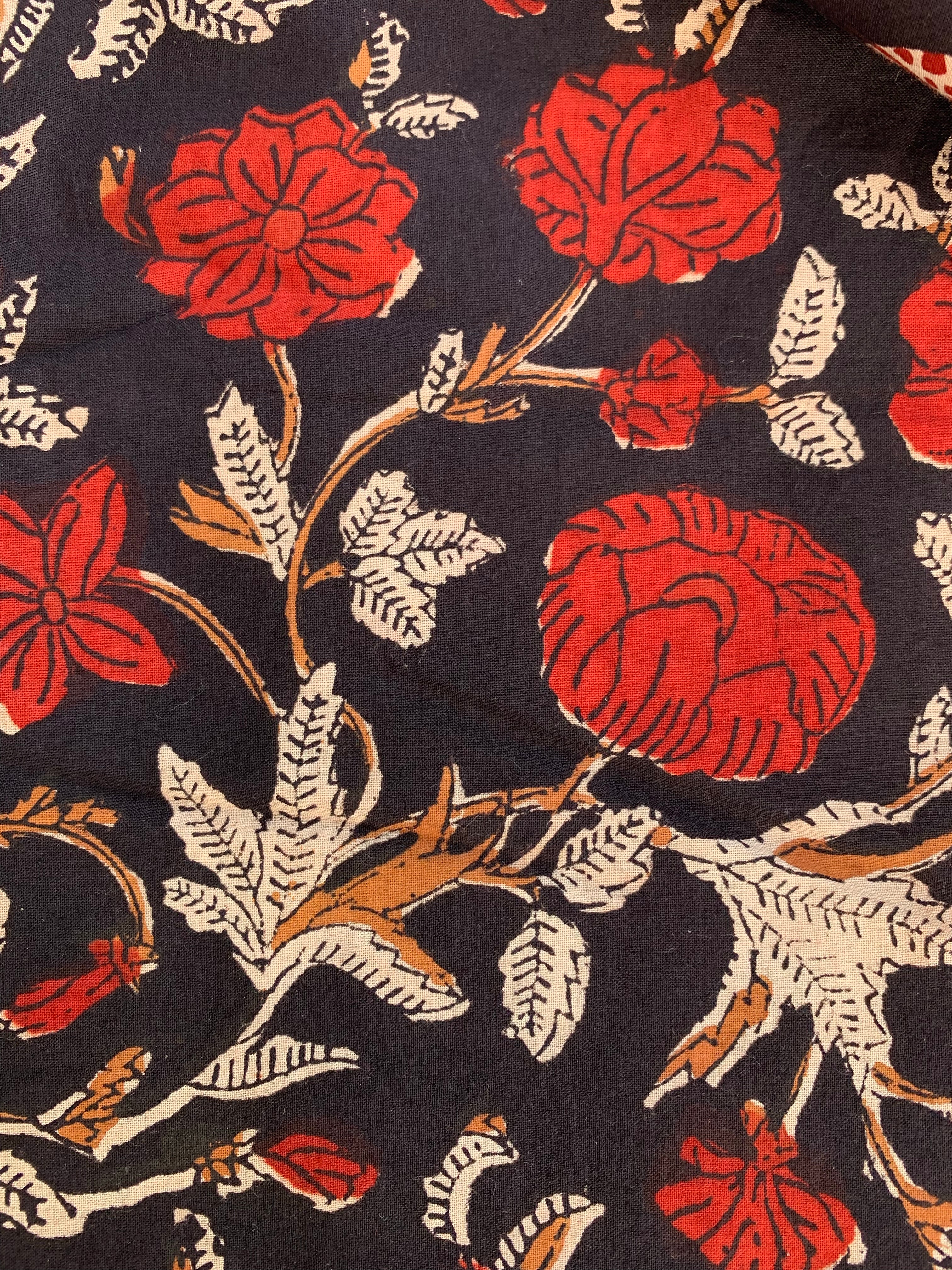 Handblock Cotton Chanderi Suit