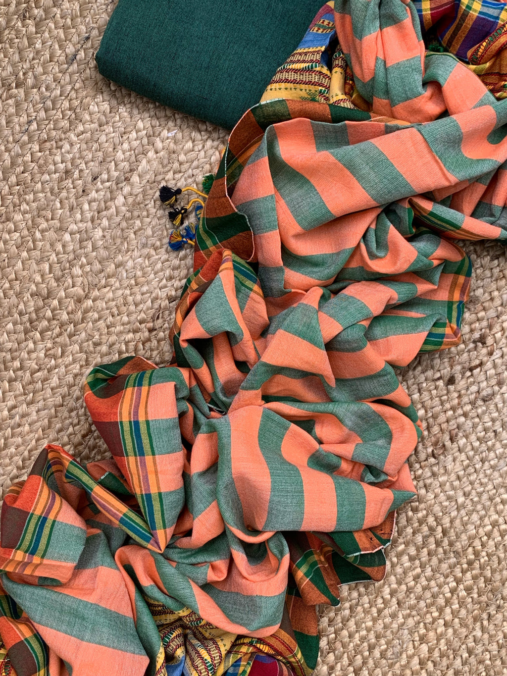 Handwoven Bhujodi Kurta Dupatta Set
