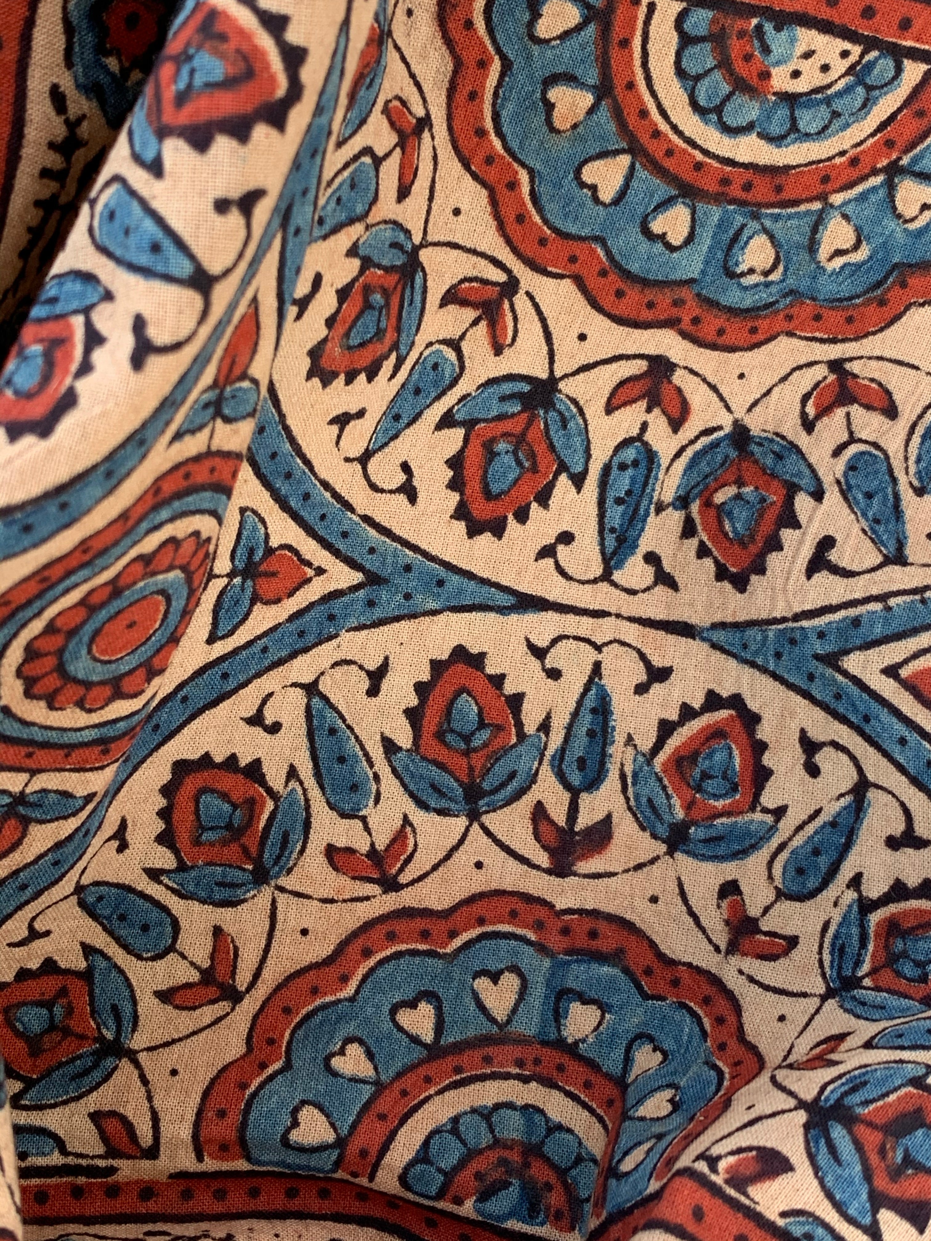 Handblock Ajrakh Dupatta
