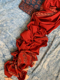 Natural Dyes Handblock Ajrakh Cotton Suit