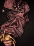 Handwoven & Handmade Tussar Shibori Kurta Dupatta Set