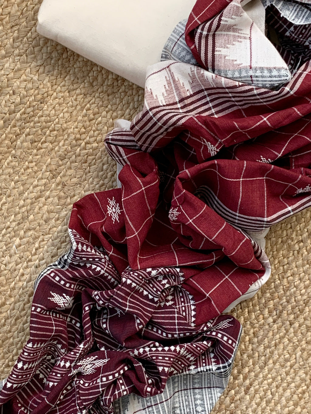 Handspun Handwoven Kotpad Kurta Dupatta Set