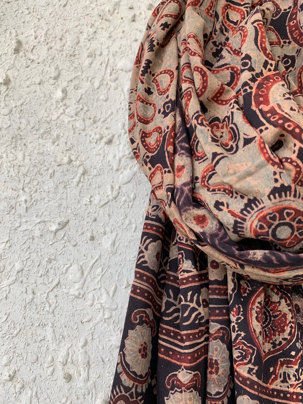 Handblock Ajrakh Dupatta