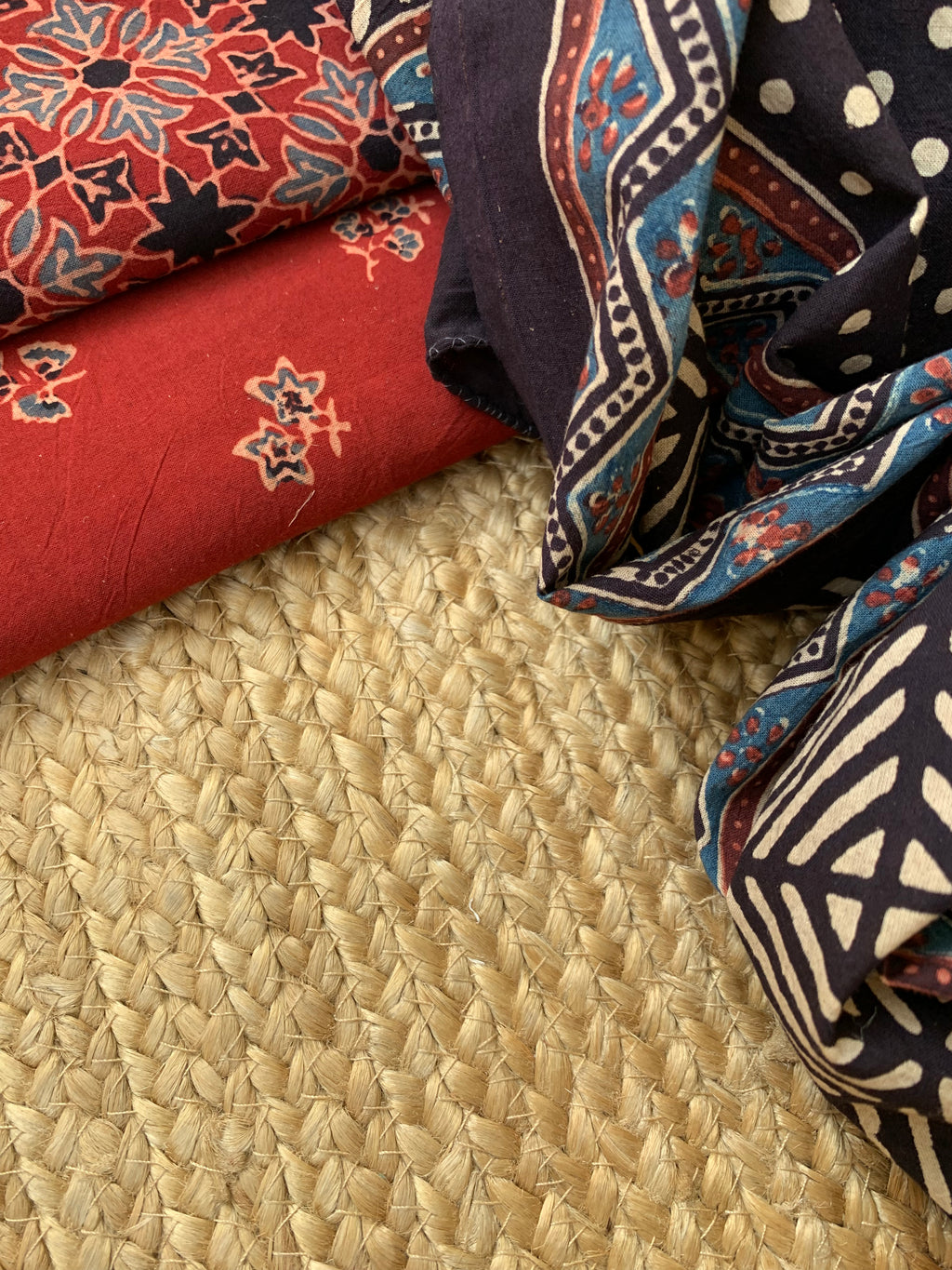 Natural Dyes Handblock Ajrakh Cotton Suit