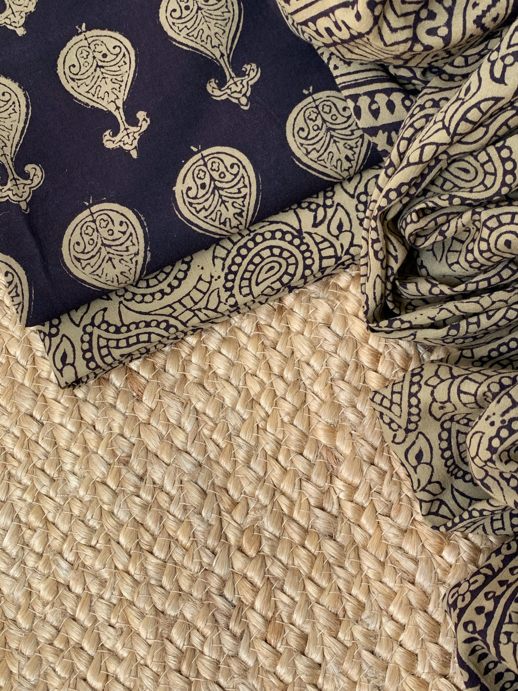 Natural Dyed Bagh Block Print Cotton Suit