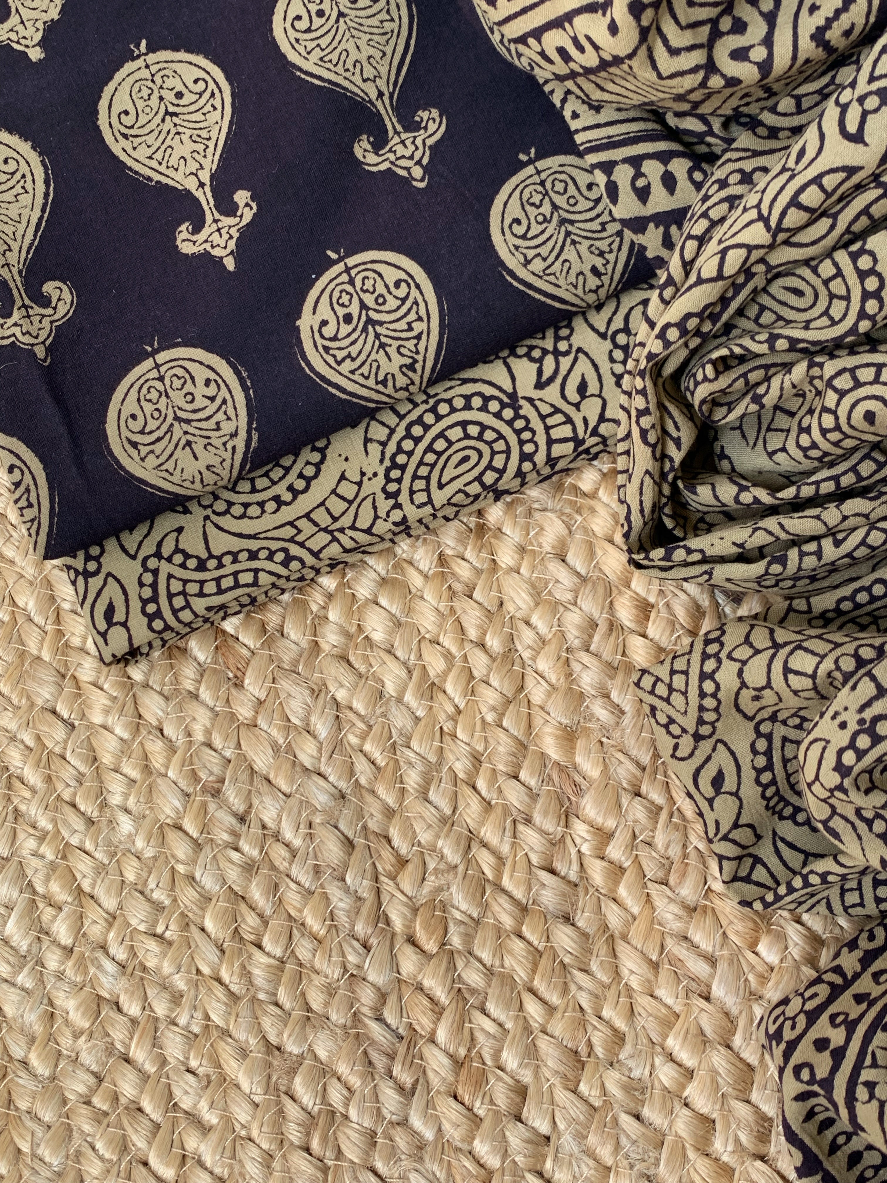 Natural Dyed Bagh Block Print Cotton Suit