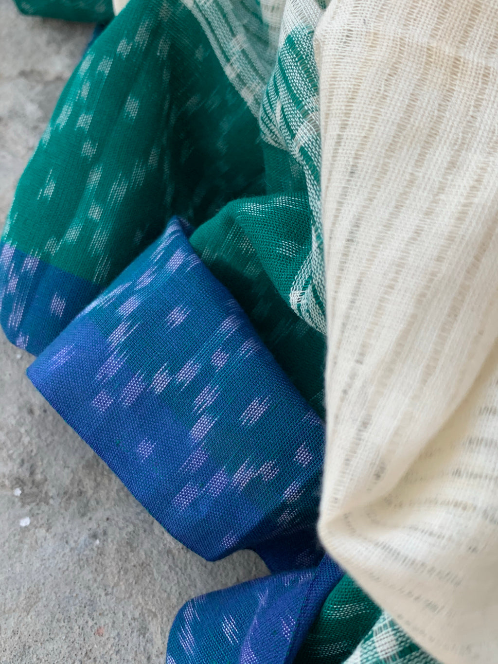 Handwoven Ikat Kurta  Dupatta set