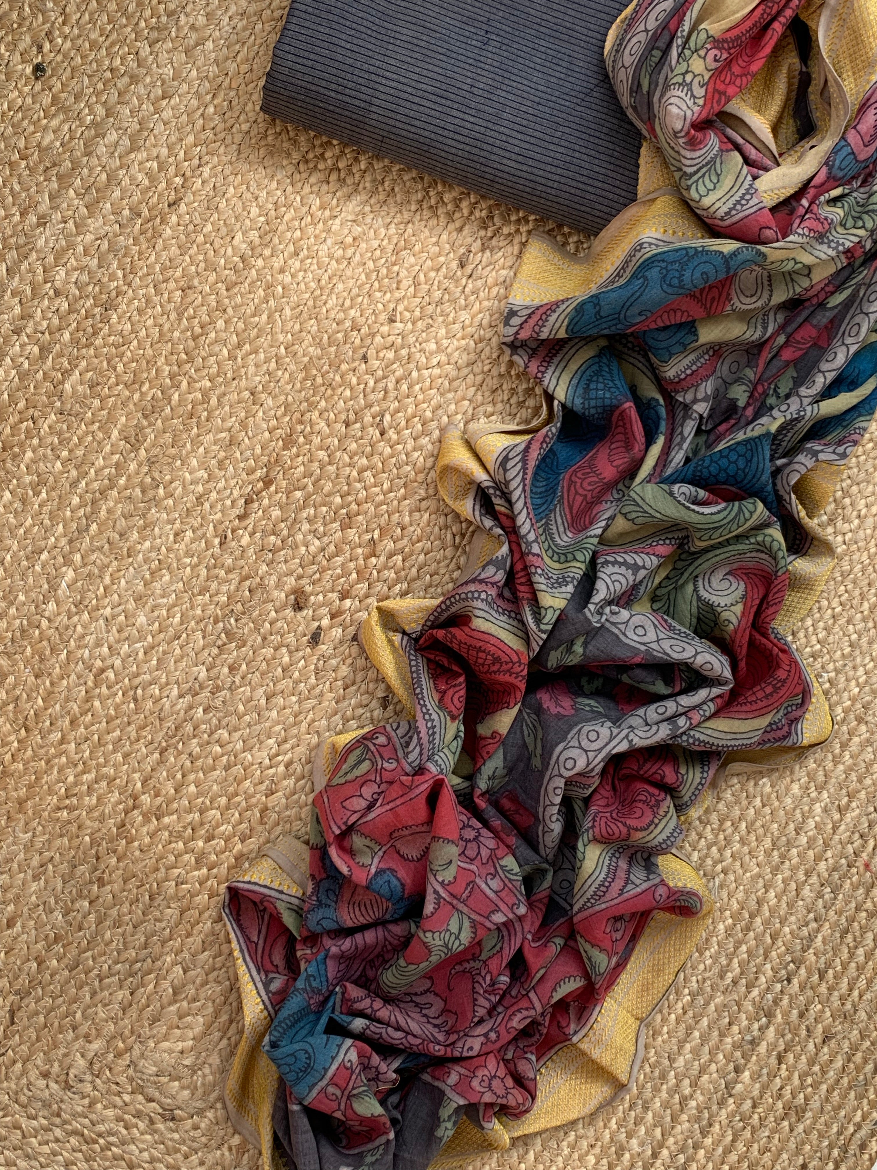 Handcrafted Kalamkari Kurta Dupatta Set