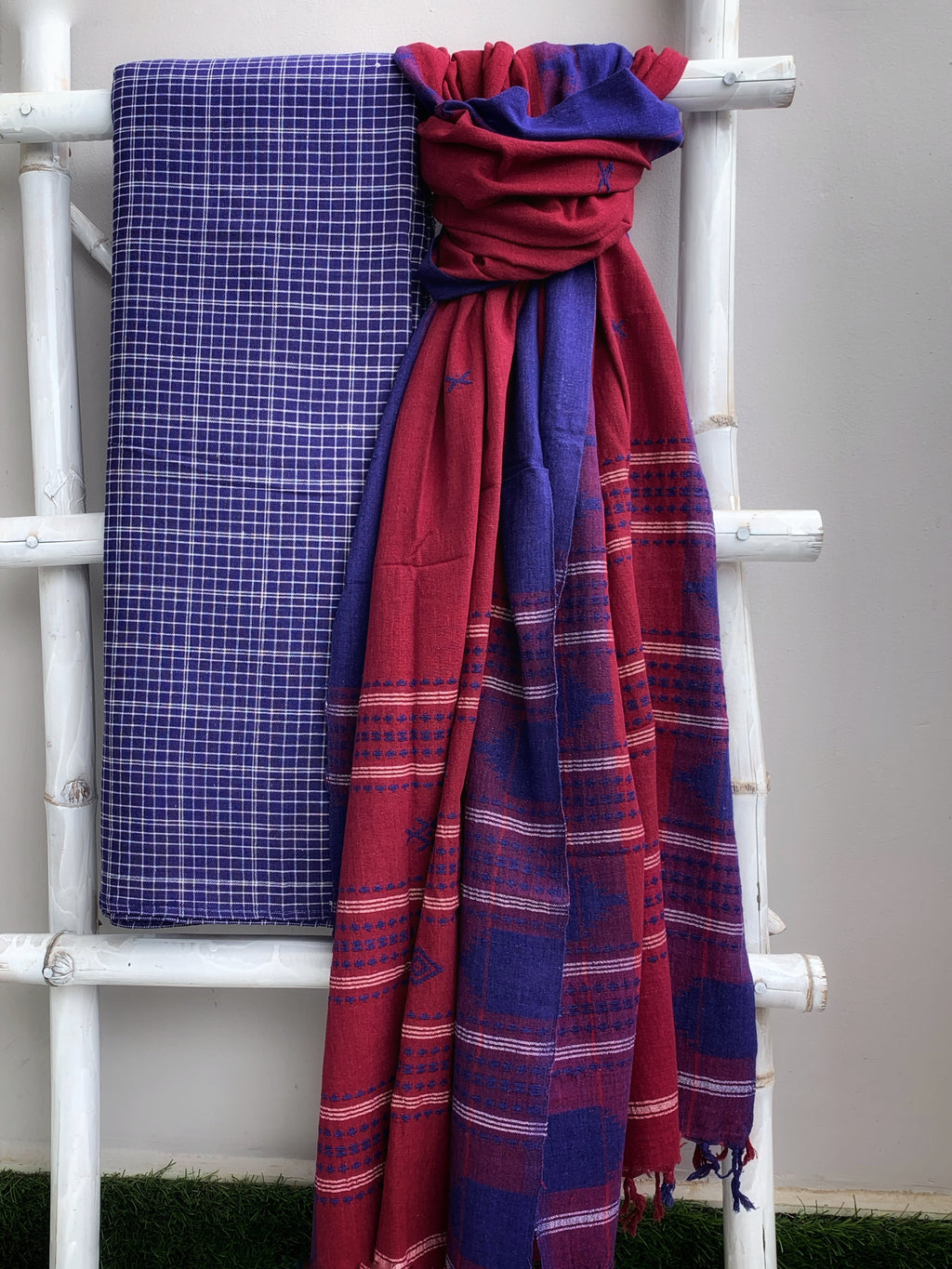 Handspun Handwoven Kotpad Kurta Dupatta Set
