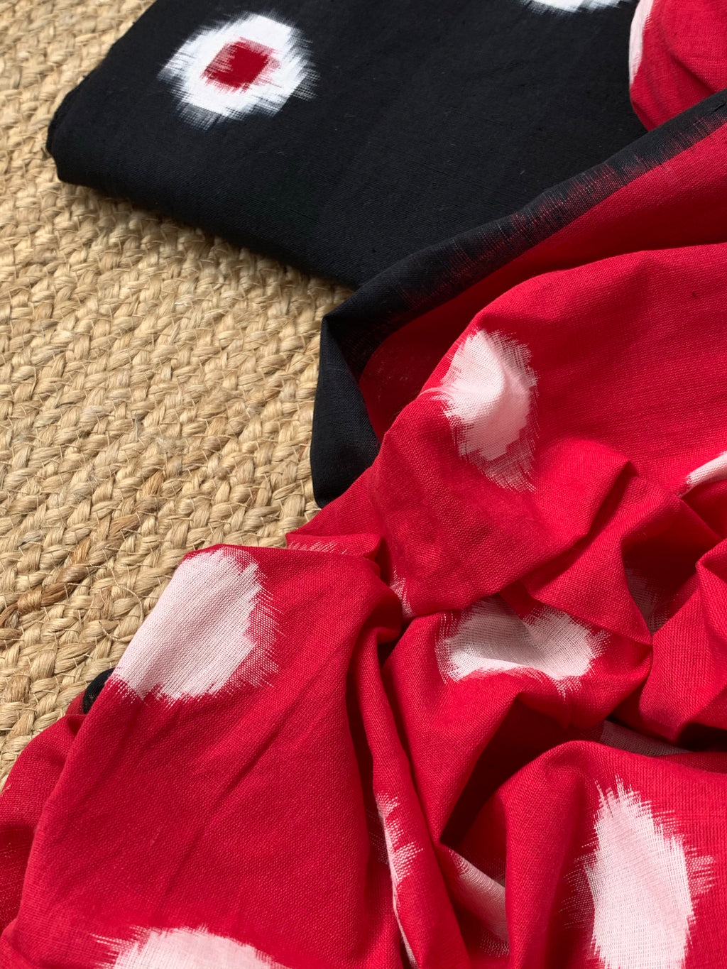 Handwoven Double Ikat Kurta  Dupatta set