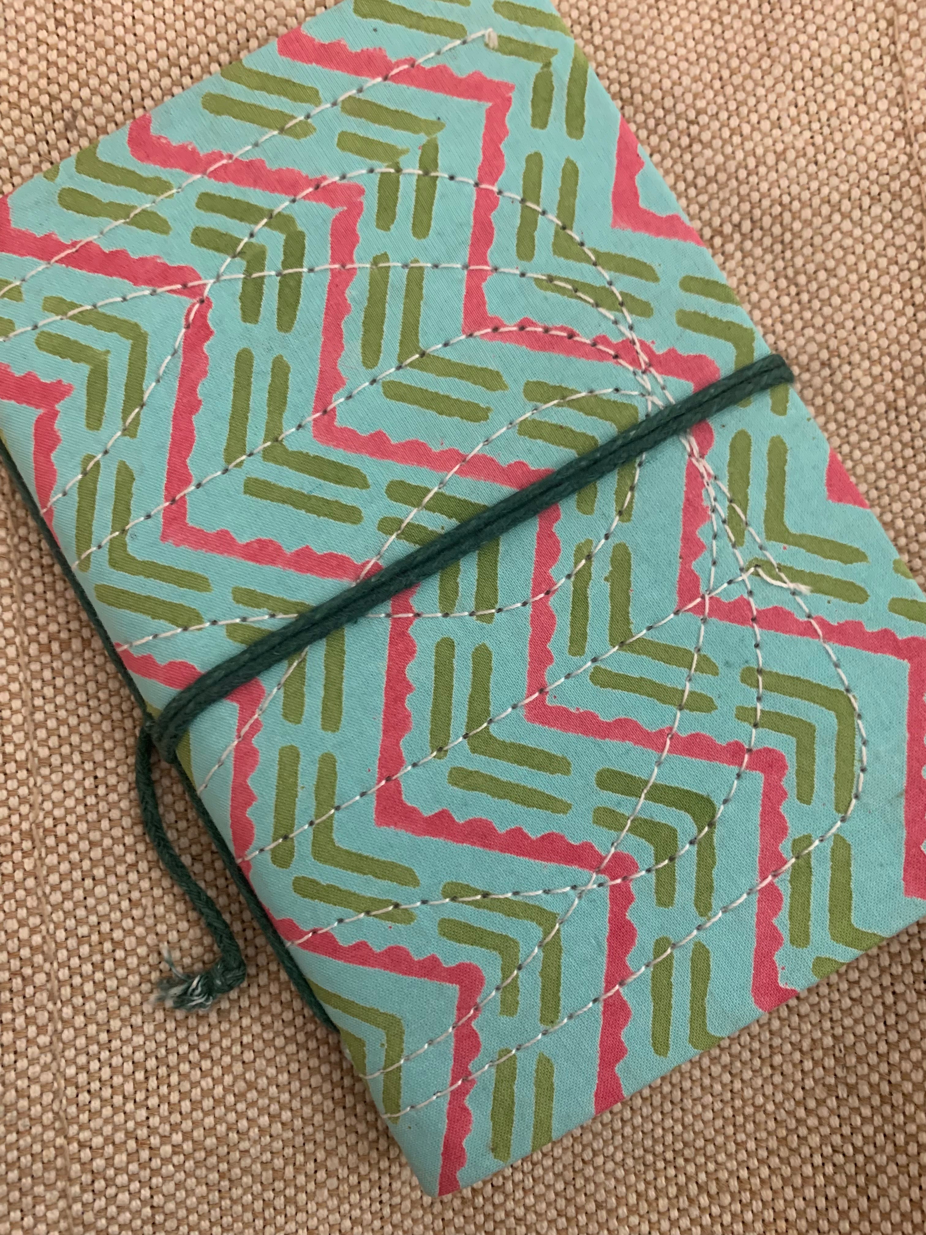 Block Print Fabric Cover Diary