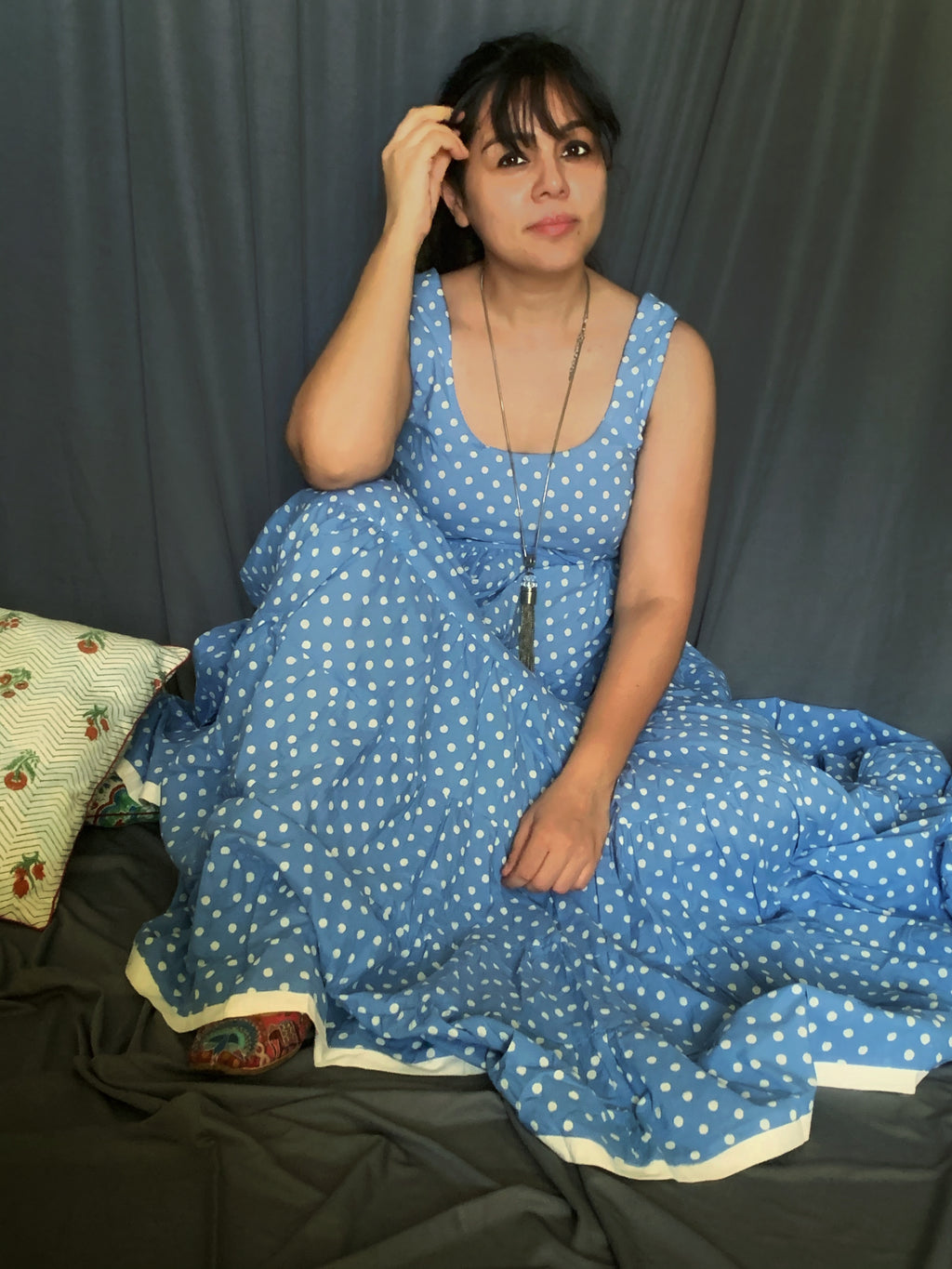 Handcrafted Bagru Maxi Dress