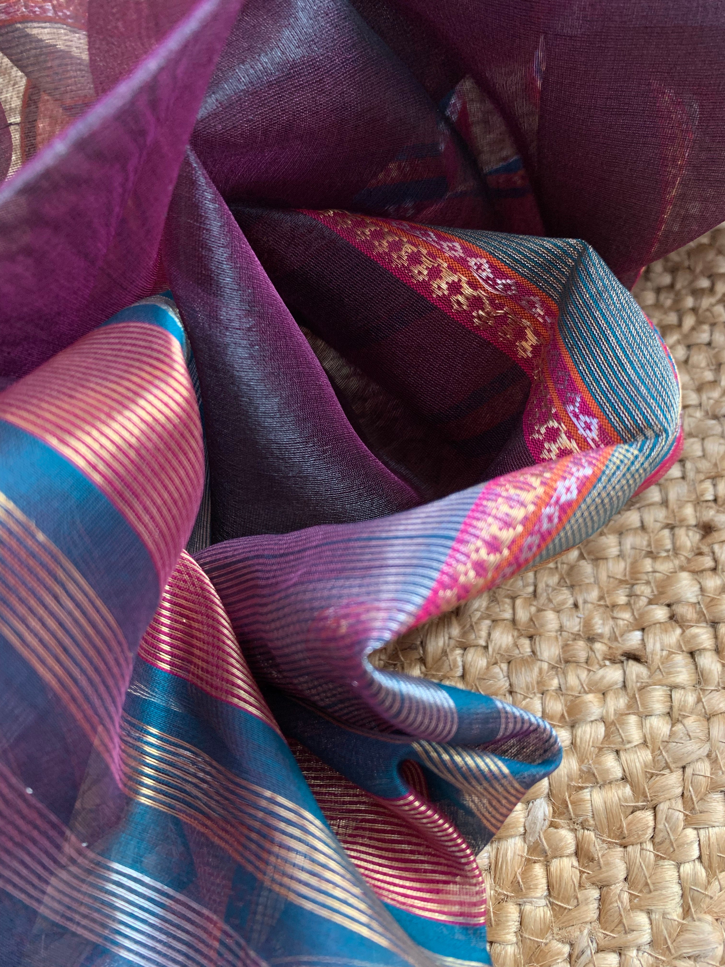 Handwoven Maheshwari Kurta dupatta set