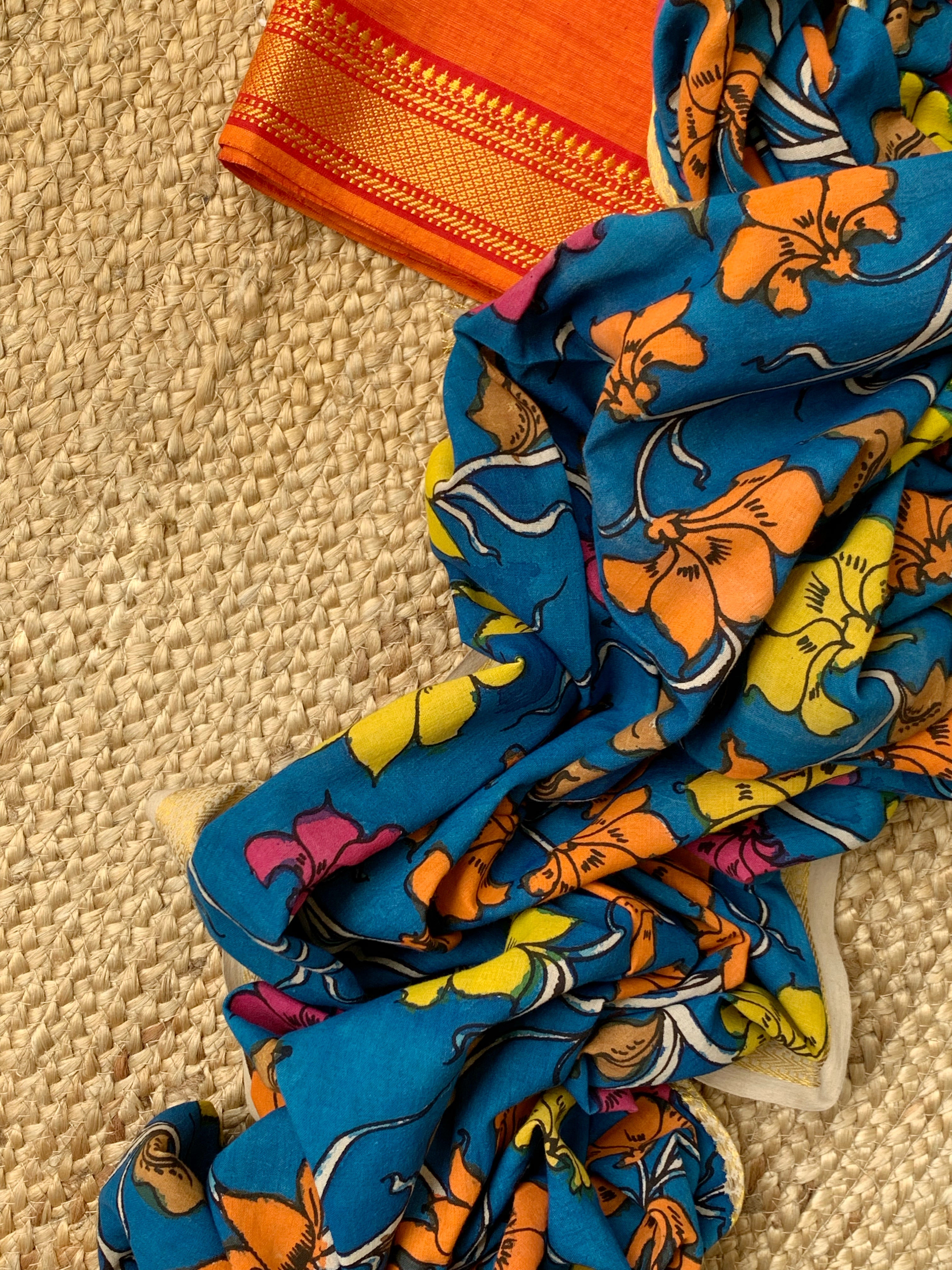 Handwoven Handcrafted Kalamkari Kurta Dupatta Set