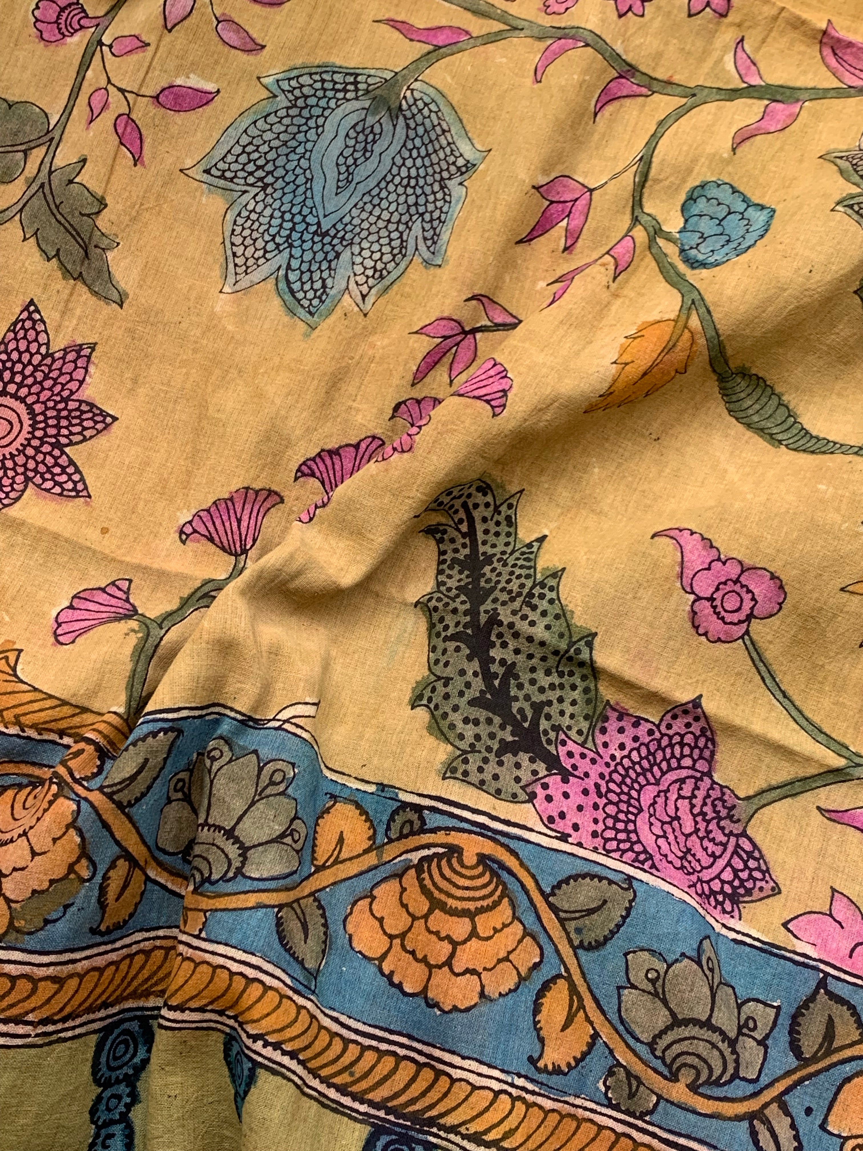 Handwoven Handcrafted Kalamkari Kurta Dupatta Set