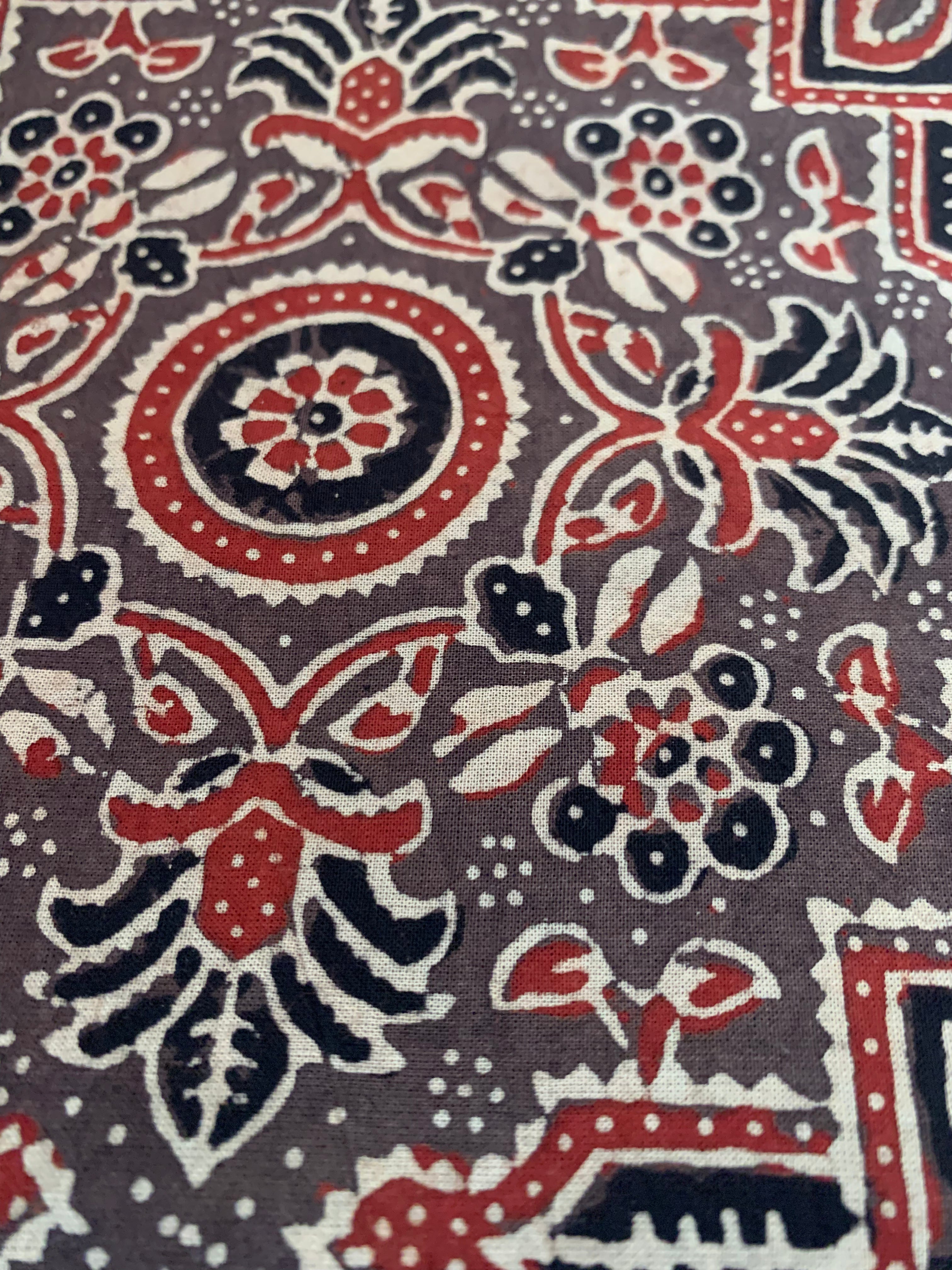 Handblock Ajrakh Cotton Kurta Bottom Set