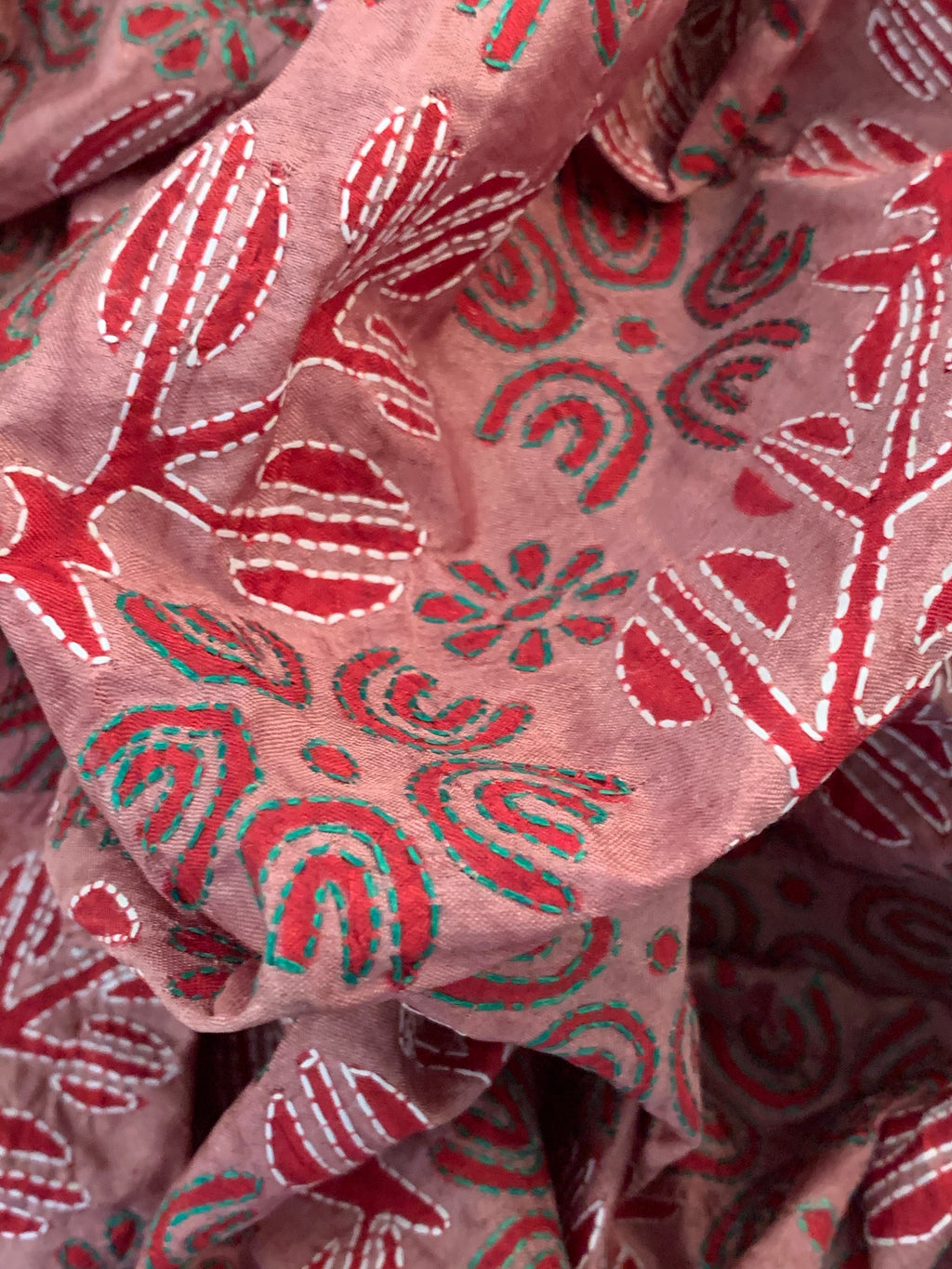 Handcrafted Kantha Cotton Silk Dupatta