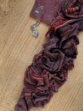 Hand Block Natural Dyes Ajrakh Mashru Silk Kurta Dupatta Set