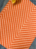 Hand Block Printed Azo free Dyed Cotton Fabric - Peachy Orange
