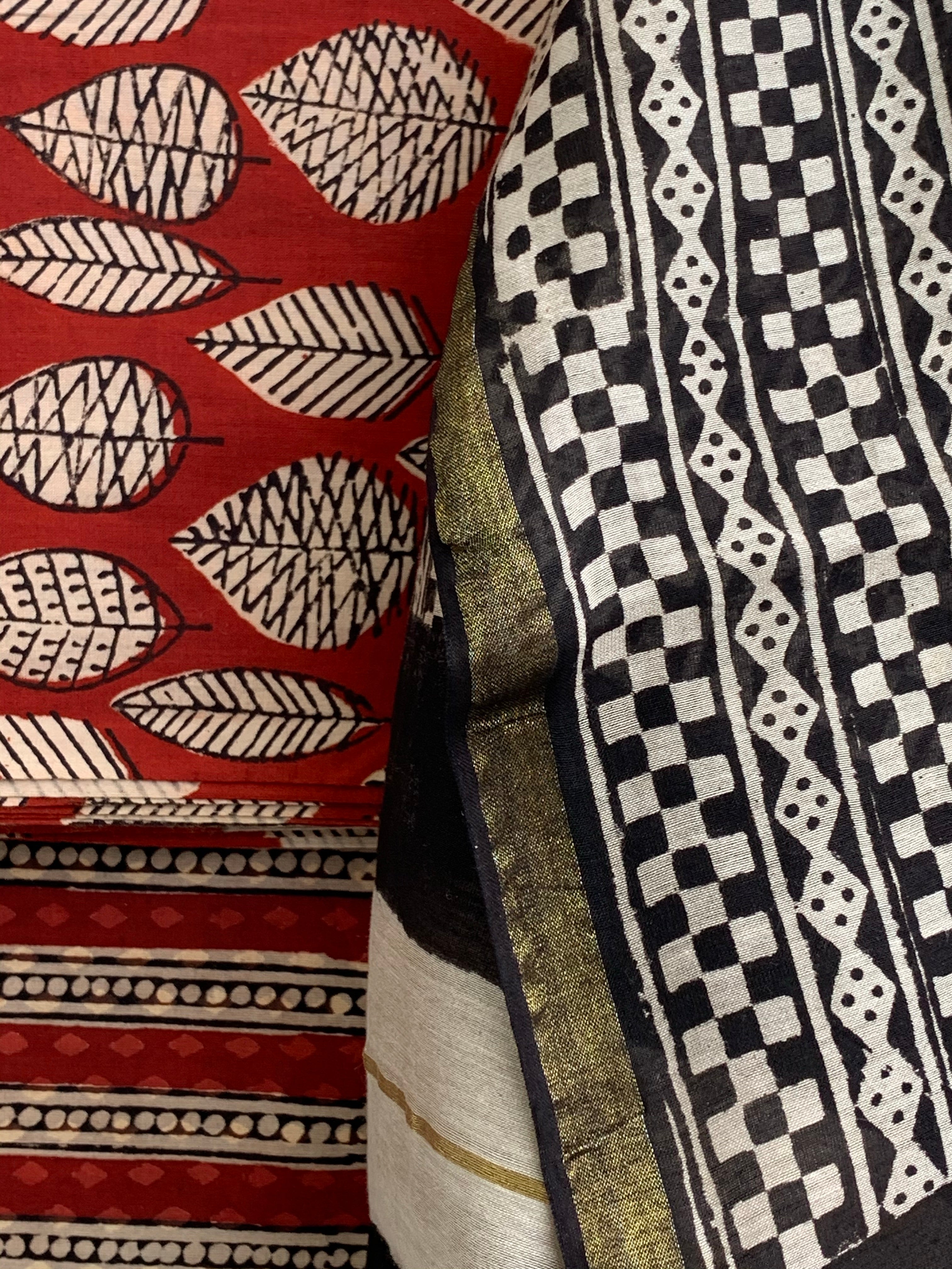 Handcrafted Cotton Chanderi Suit