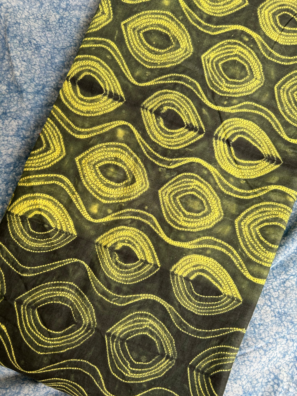 Hand done shibori Cotton Fabric