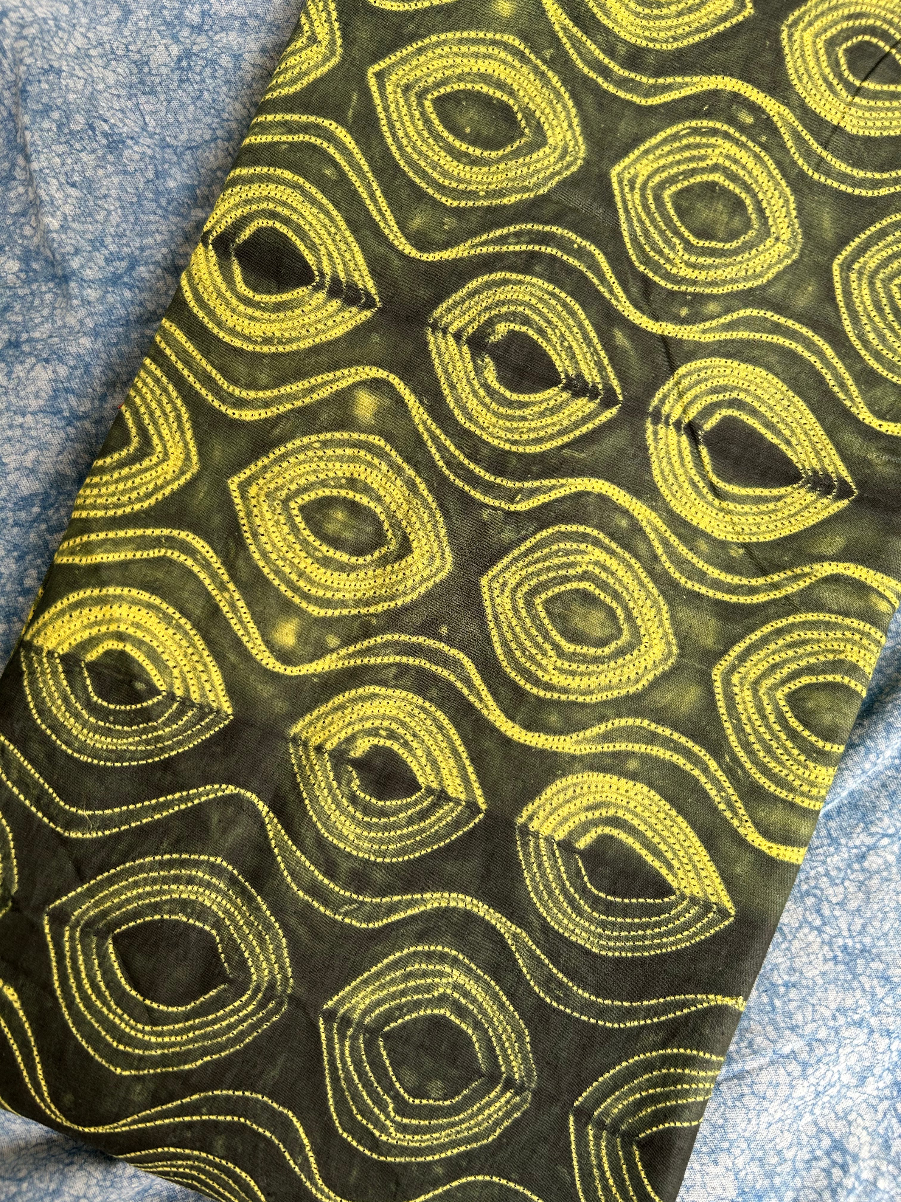 Hand done shibori Cotton Fabric
