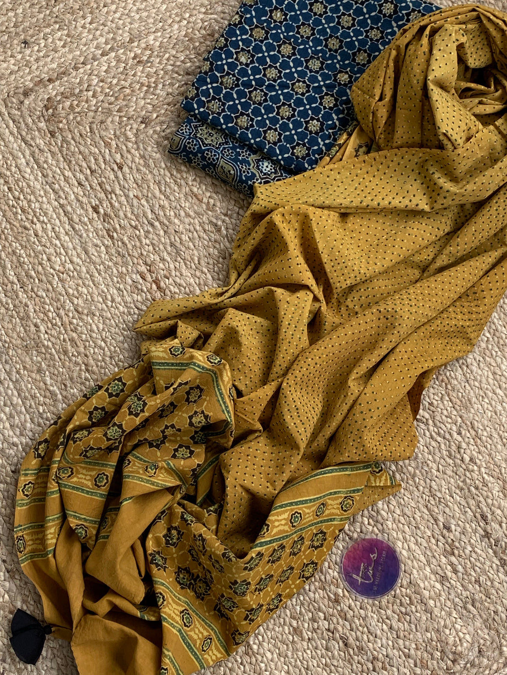 Handblock Ajrakh Suit