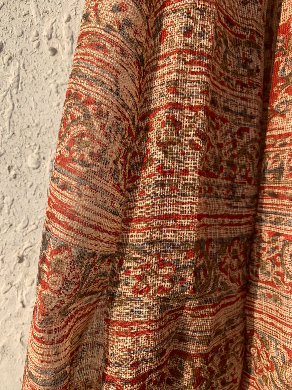Handwoven and Handblock Natural Dye Kalamkari Kota Dupatta