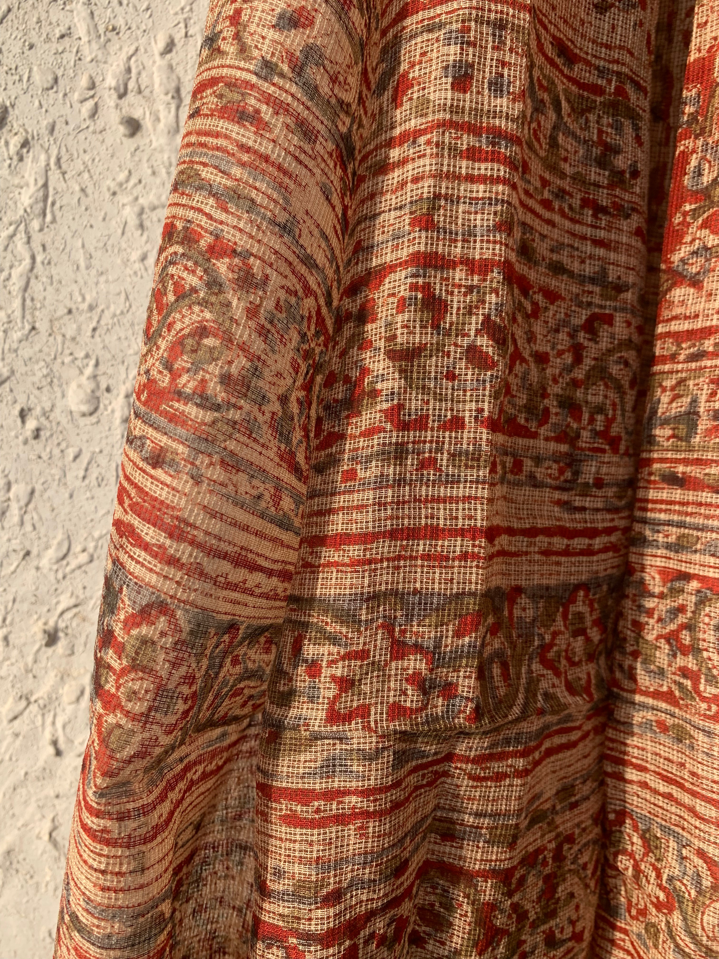 Handwoven and Handblock Natural Dye Kalamkari Kota Dupatta
