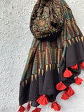 Handblock Ajrakh Dupatta