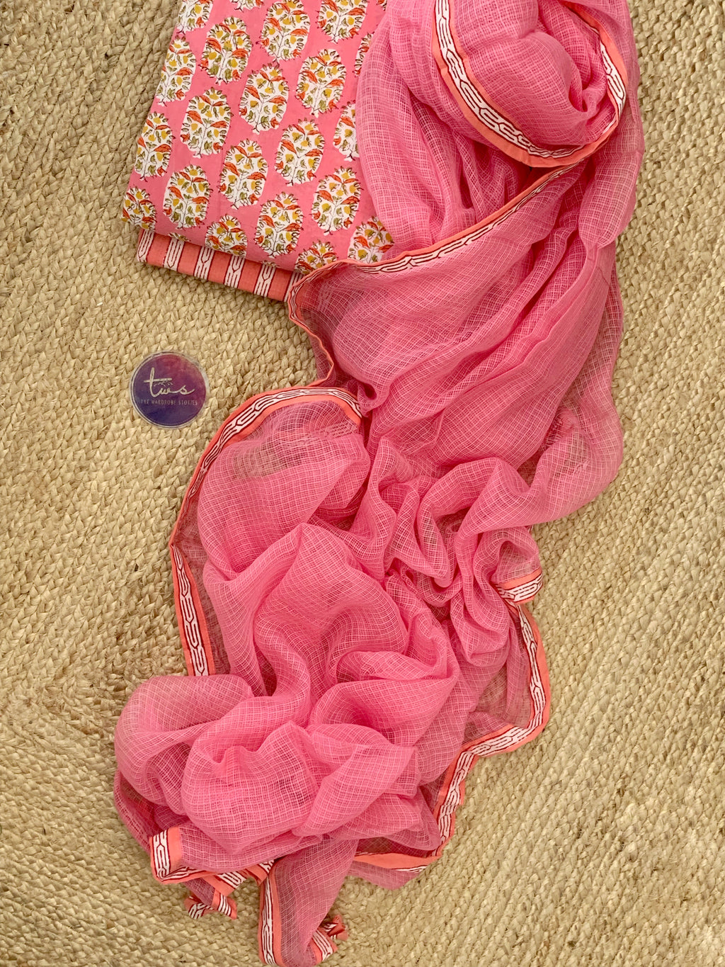 Handblock Cotton Kota Suit