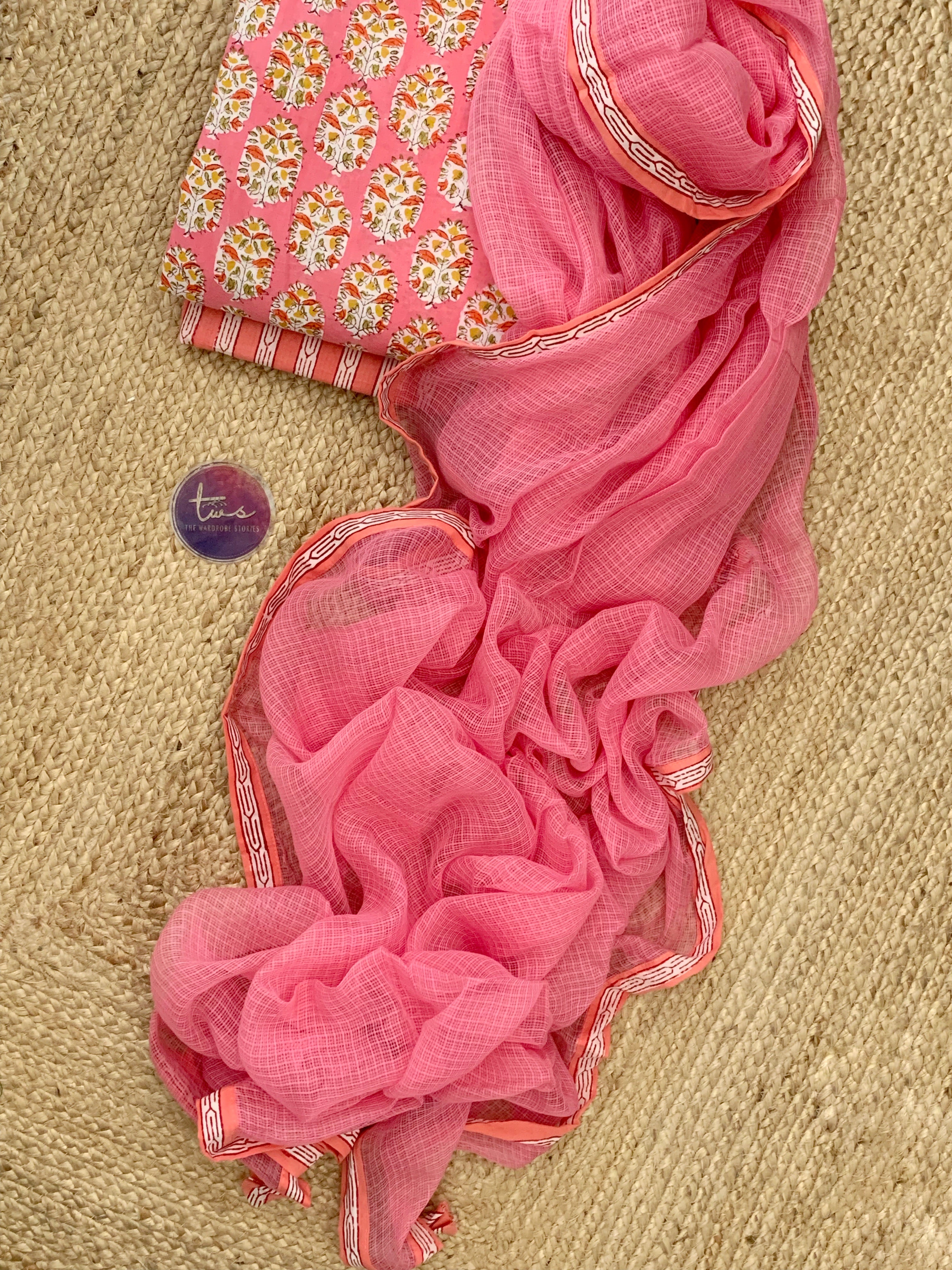 Handblock Cotton Kota Suit