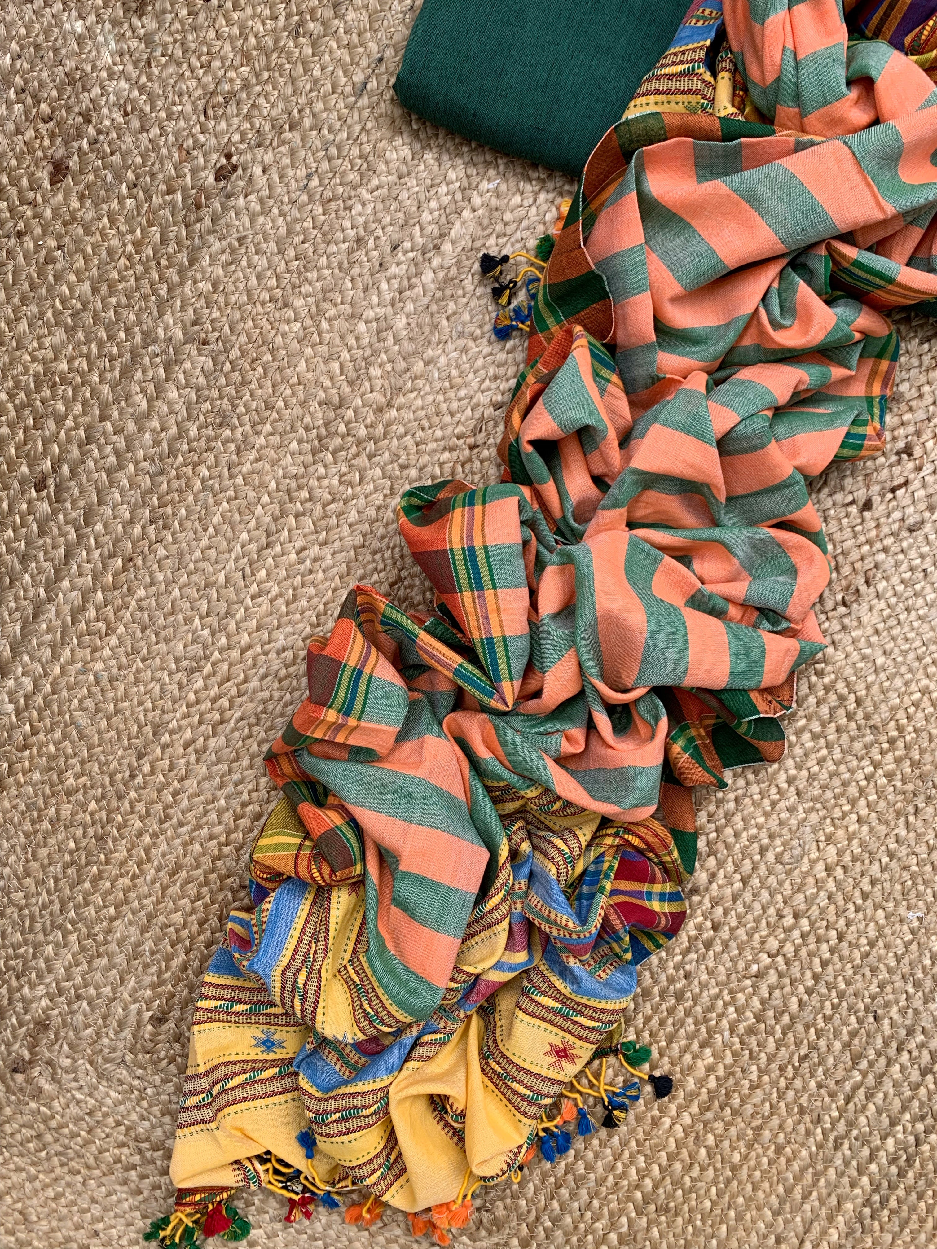 Handwoven Bhujodi Kurta Dupatta Set